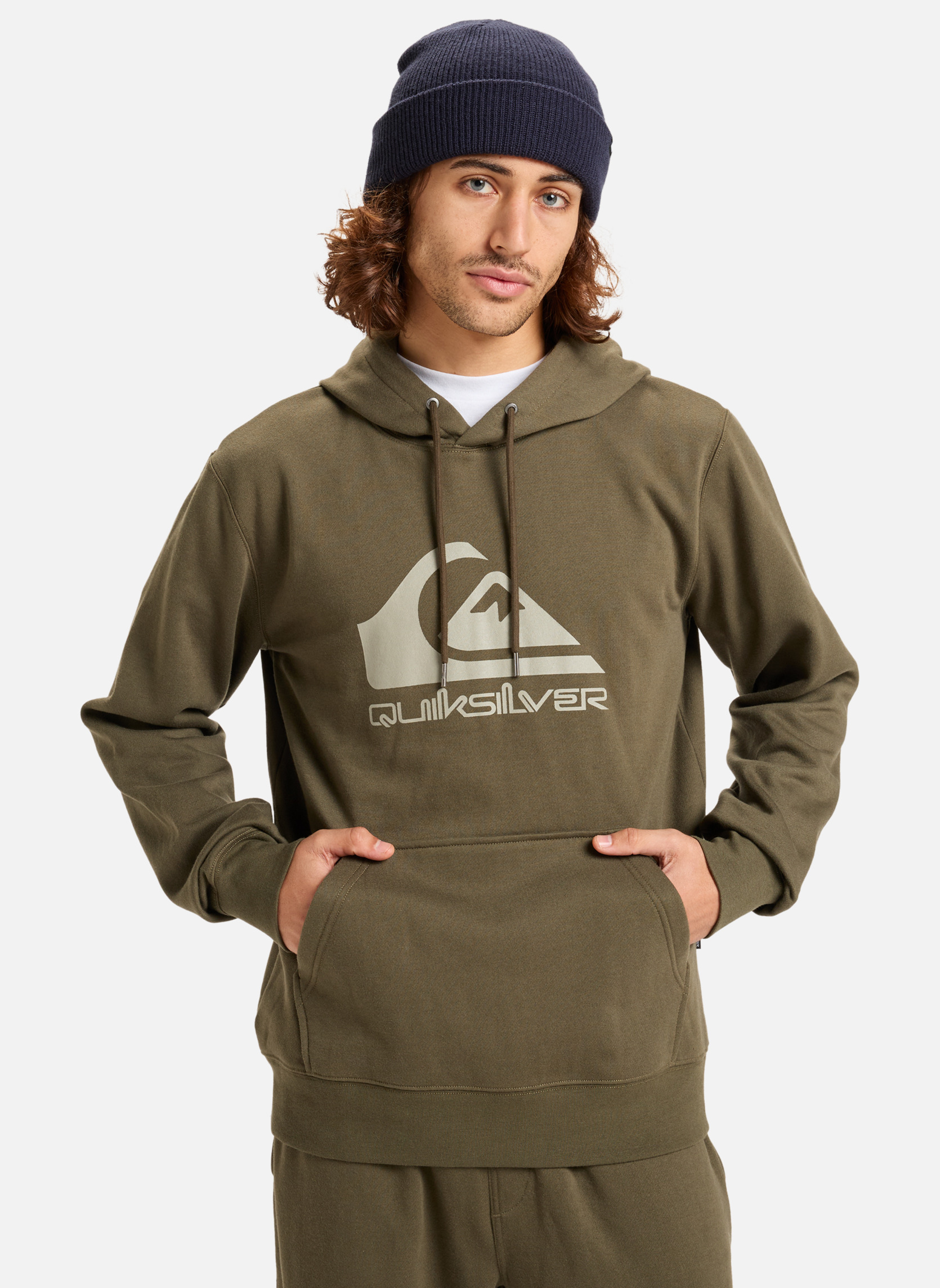 Sweats à capuche Comp Logo homme vert Quiksilver Sweats à capuche Comp Logo homme vert Vert olive