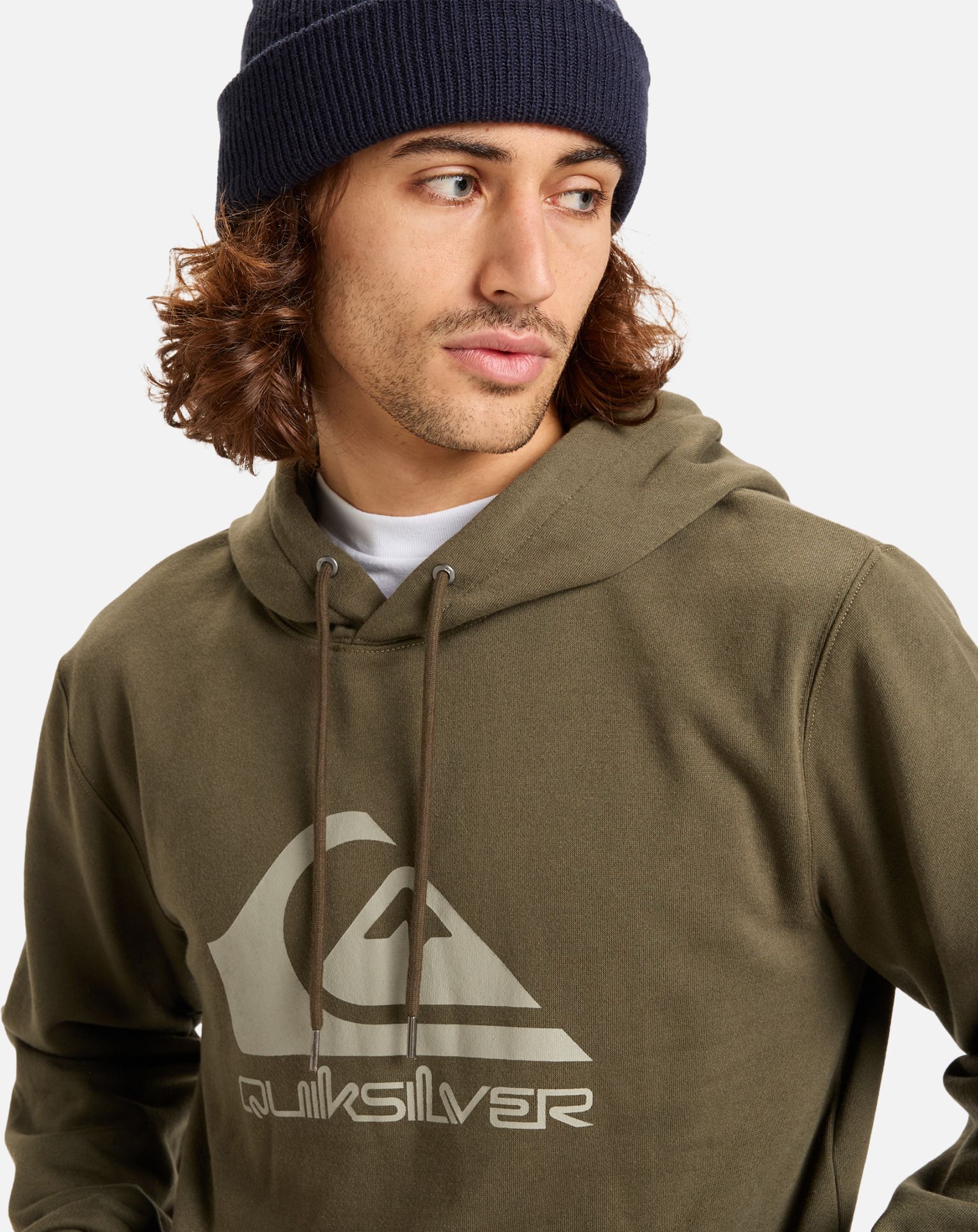 Sweats à capuche Comp Logo homme vert Quiksilver Sweats à capuche Comp Logo homme vert Vert olive