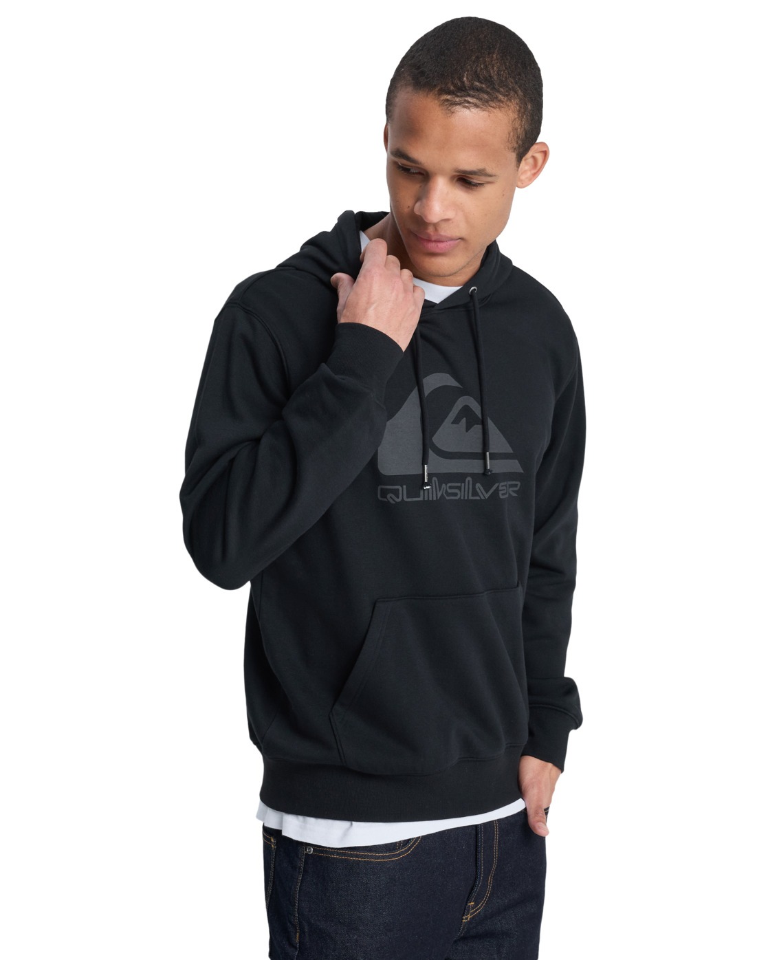 Sweats à capuche Comp Logo homme noir Quiksilver Sweats à capuche Comp Logo homme noir Noir