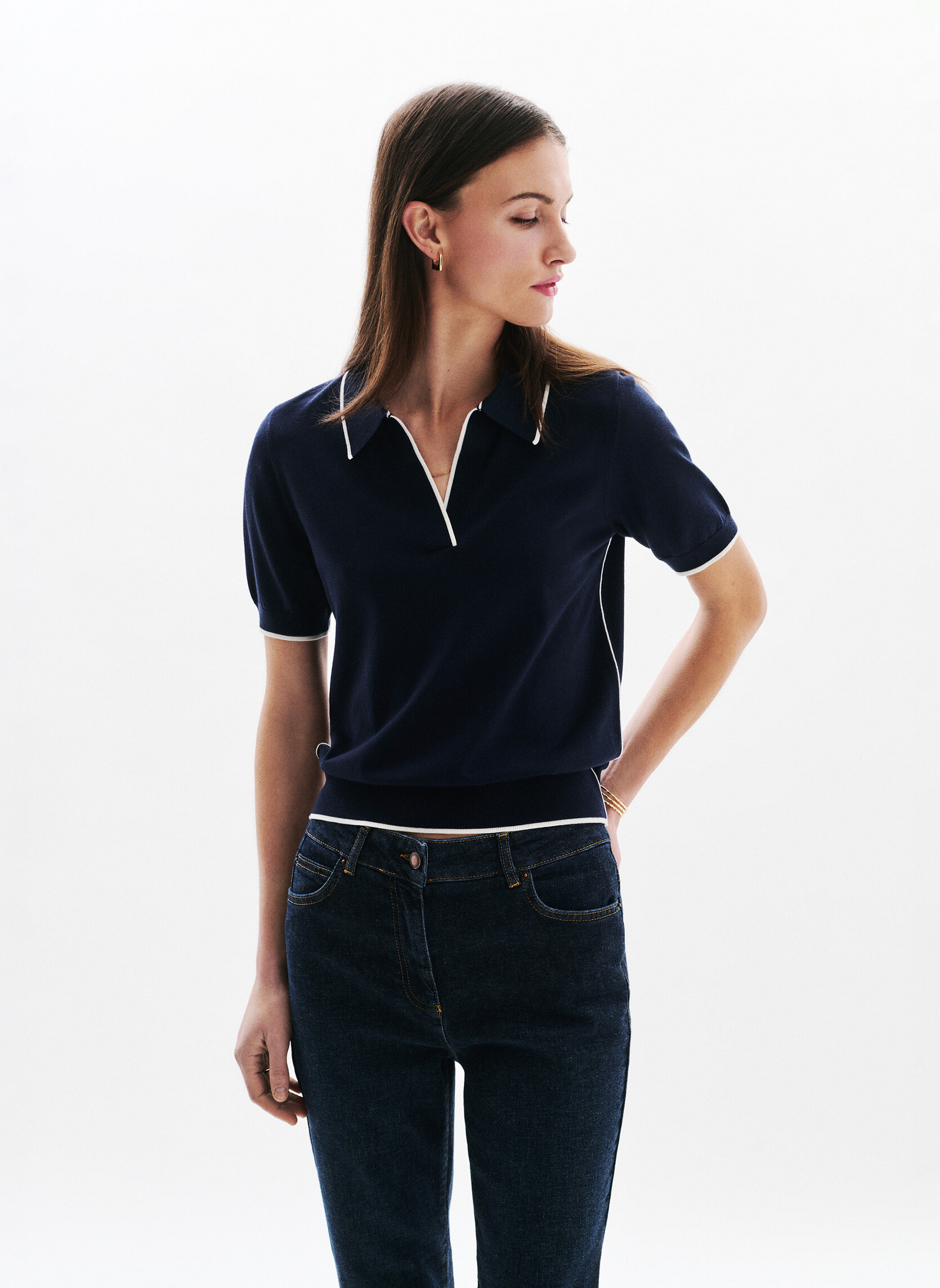 Pulls 251K-MJEREMY femme bleu Caroll Pulls 251K-MJEREMY femme bleu Bleu marine