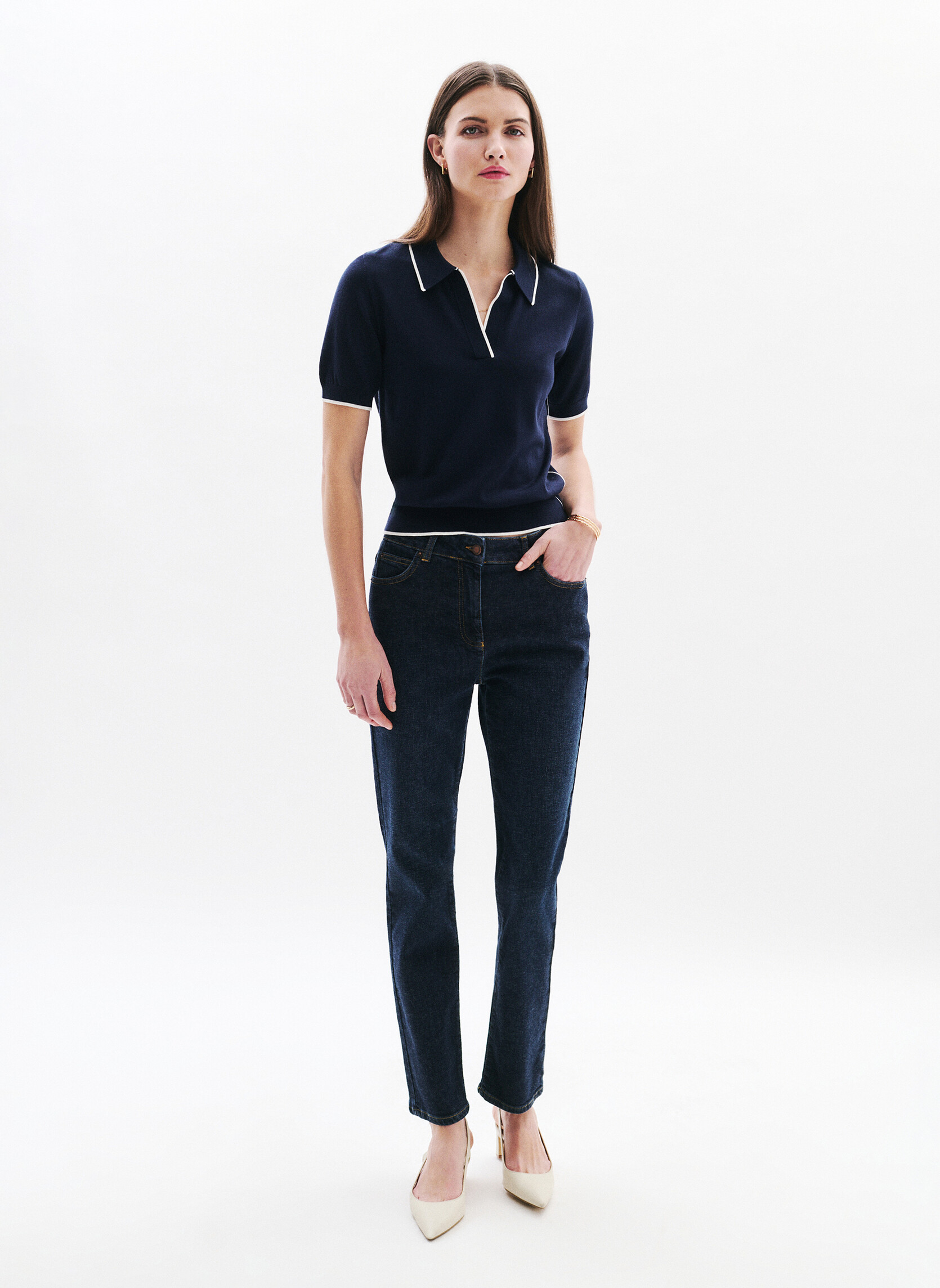 Pulls 251K-MJEREMY femme bleu Caroll Pulls 251K-MJEREMY femme bleu Bleu marine