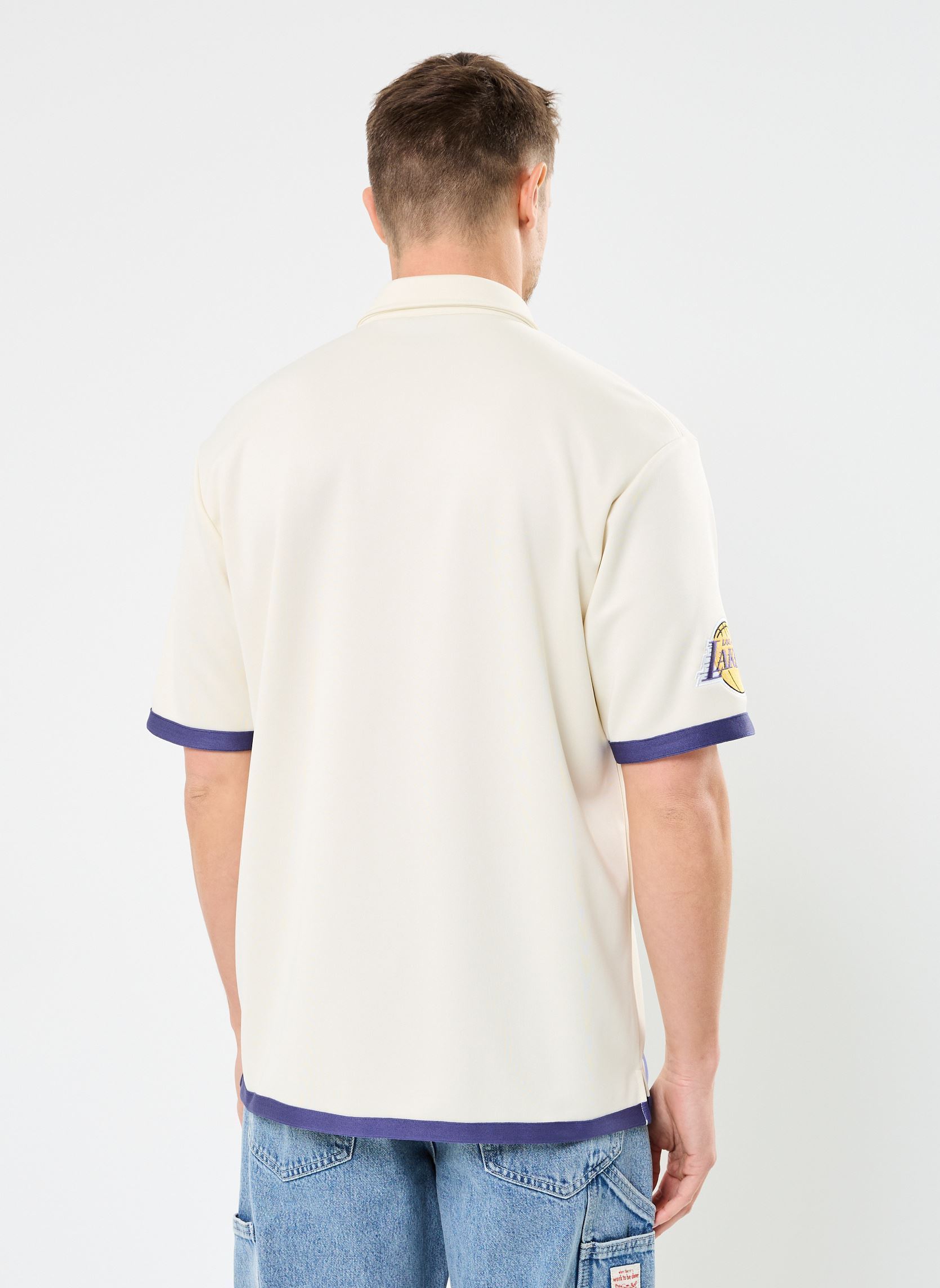 Hemden Nba Snap Button Shirt heren wit New Era Hemden Nba Snap Button Shirt heren wit LOS ANGELES LAKERS OFW