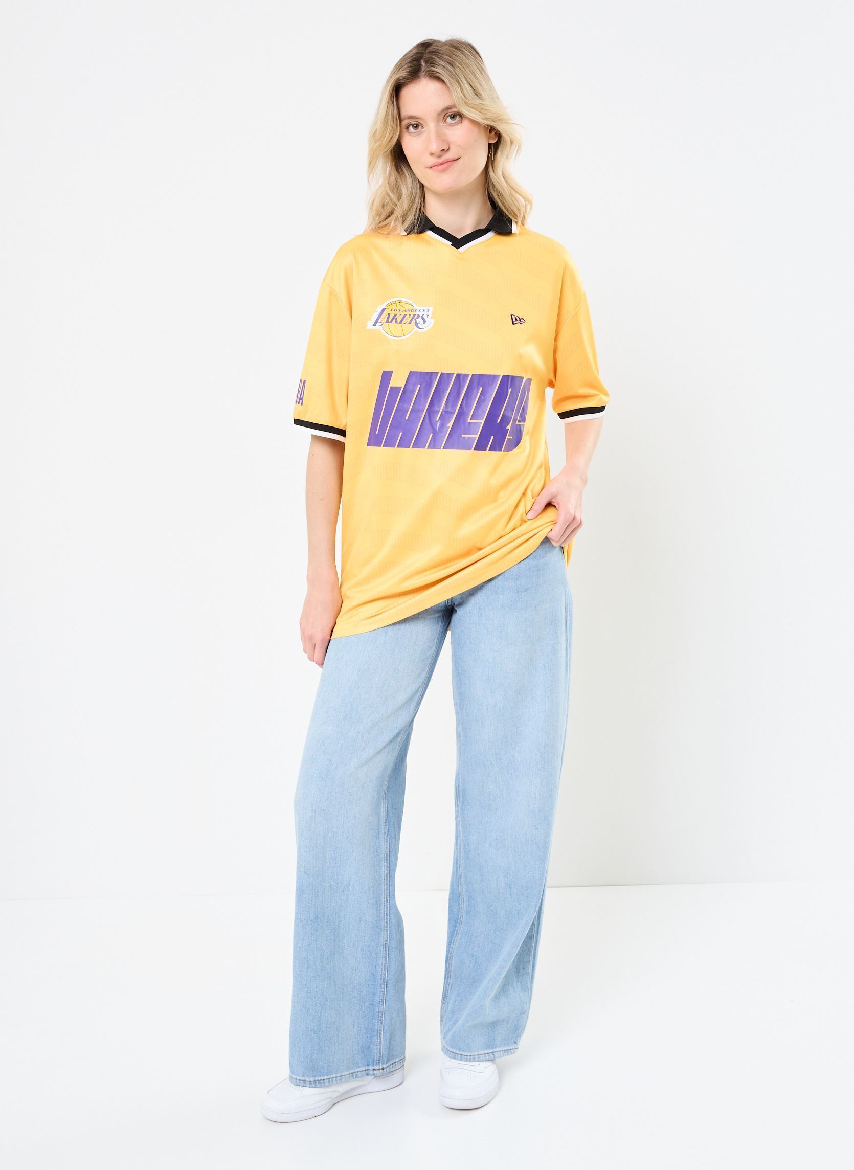 Tee-shirts manches courtes Nba Soccer Os Tee Women femme jaune New Era Tee-shirts manches courtes Nba Soccer Os Tee Women femme jaune LOS ANGELES LAKERS CNY