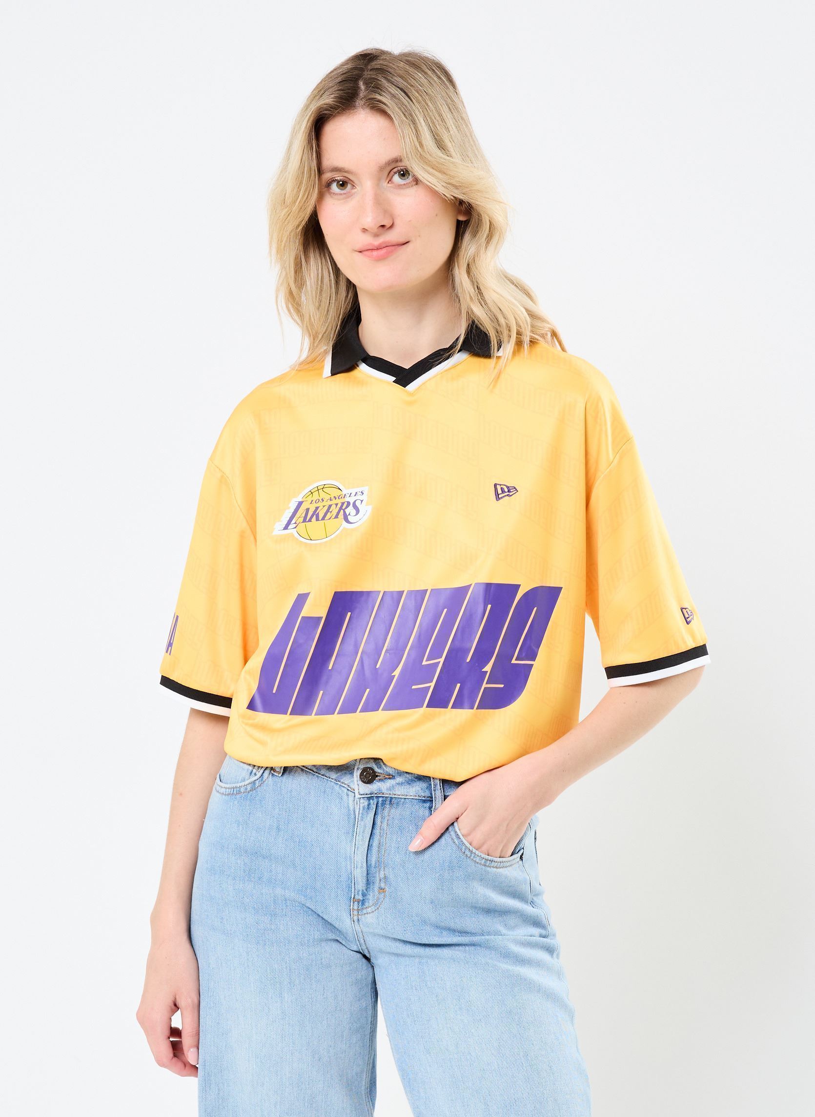 Tee-shirts manches courtes Nba Soccer Os Tee Women femme jaune New Era Tee-shirts manches courtes Nba Soccer Os Tee Women femme jaune LOS ANGELES LAKERS CNY