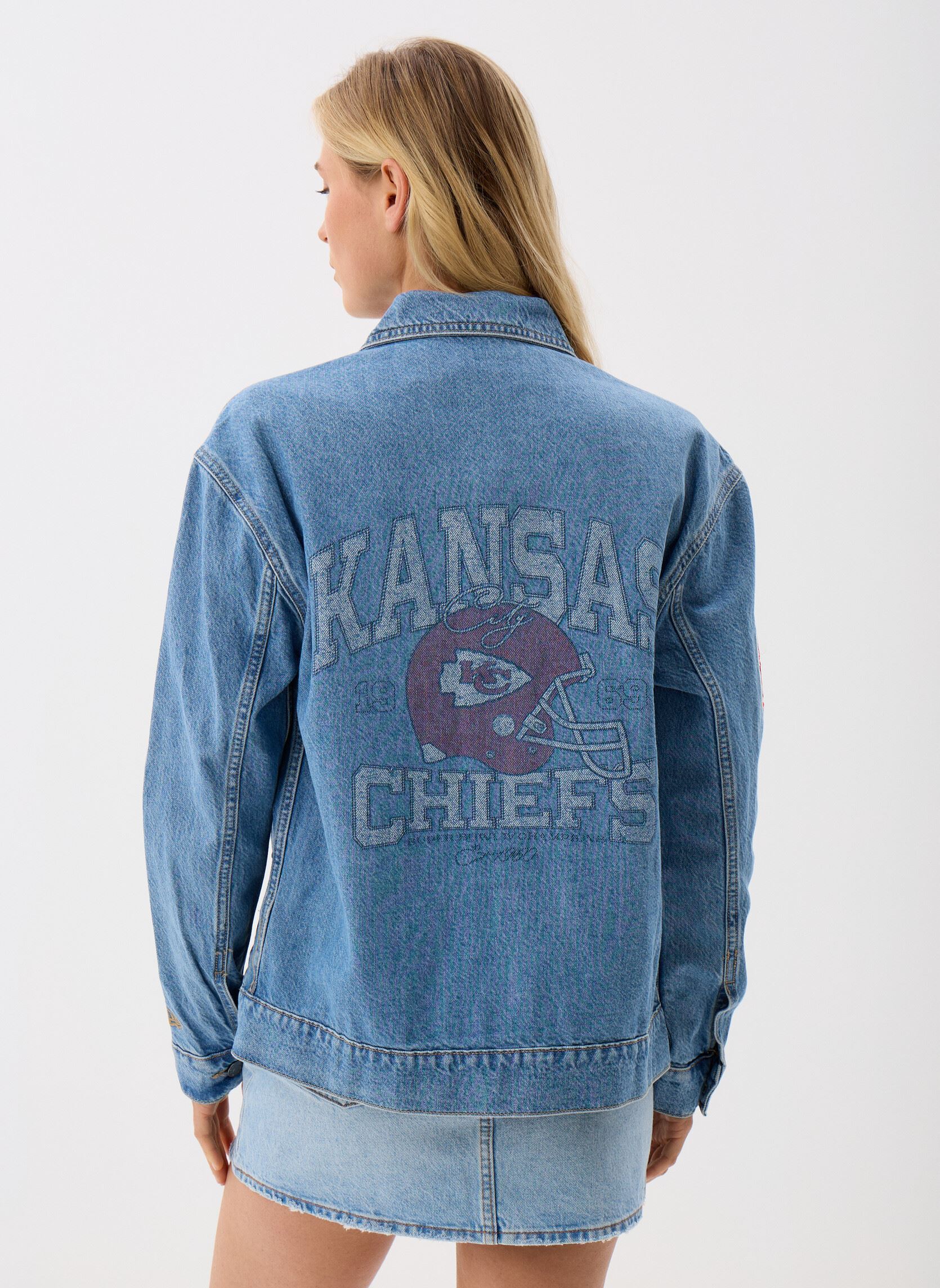 Vestes en jean Nfl Denim Jacket Women femme bleu New Era Vestes en jean Nfl Denim Jacket Women femme bleu KANSAS CITY CHIEFS RDM