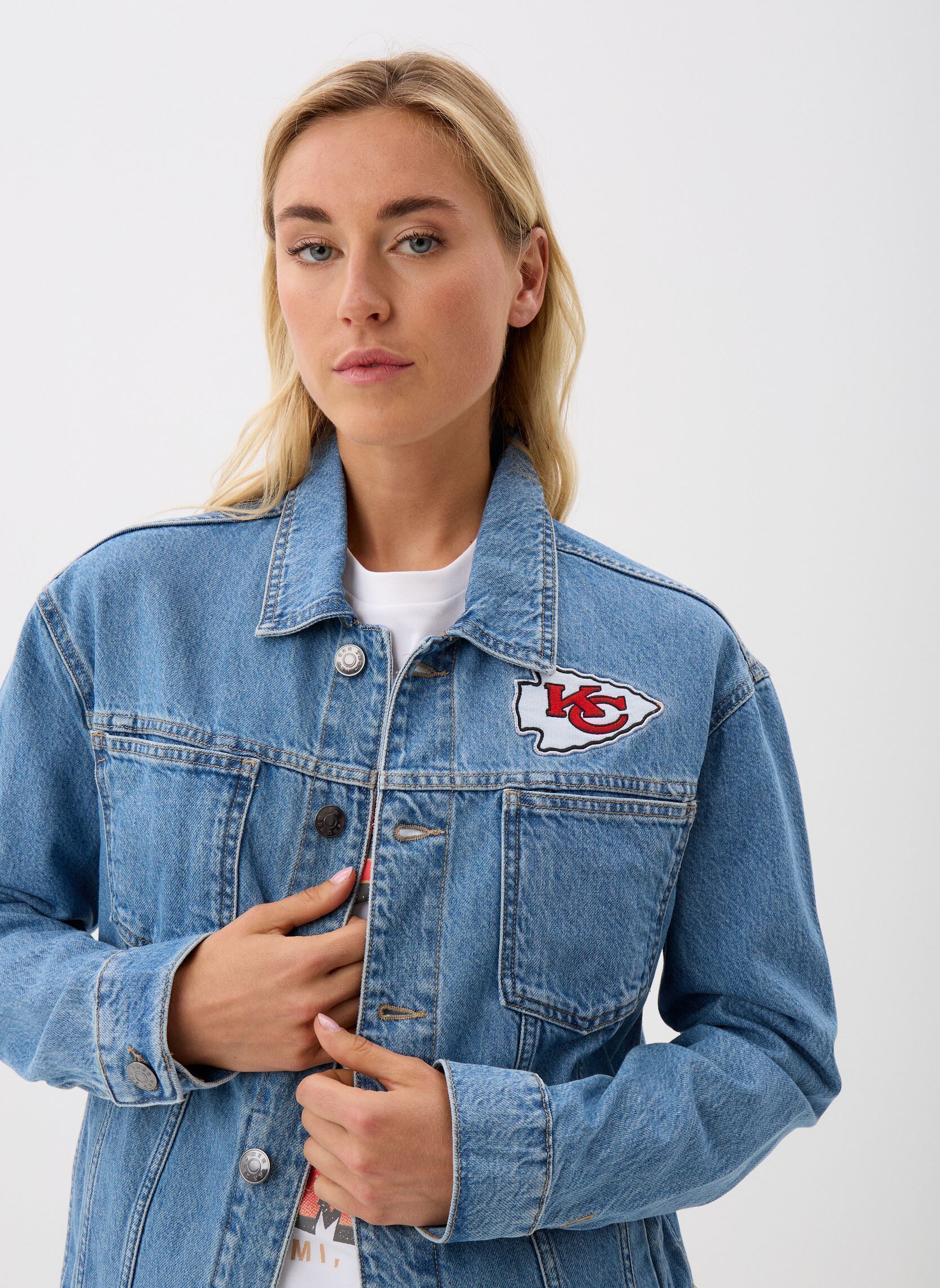 Vestes en jean Nfl Denim Jacket Women femme bleu New Era Vestes en jean Nfl Denim Jacket Women femme bleu KANSAS CITY CHIEFS RDM