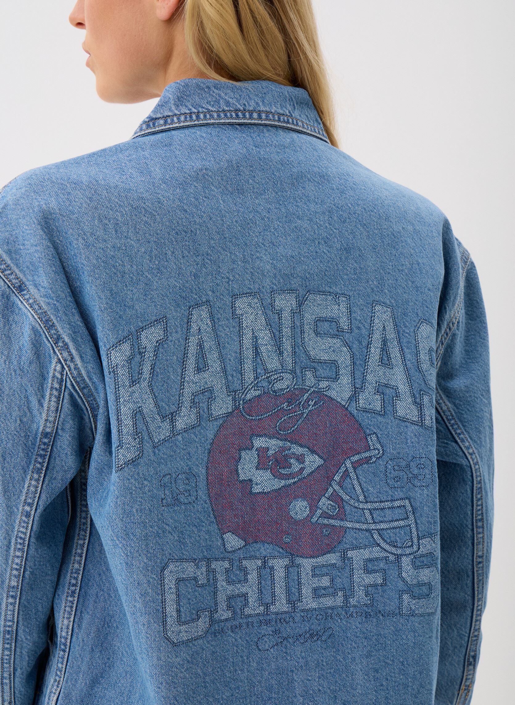 Vestes en jean Nfl Denim Jacket Women femme bleu New Era Vestes en jean Nfl Denim Jacket Women femme bleu KANSAS CITY CHIEFS RDM