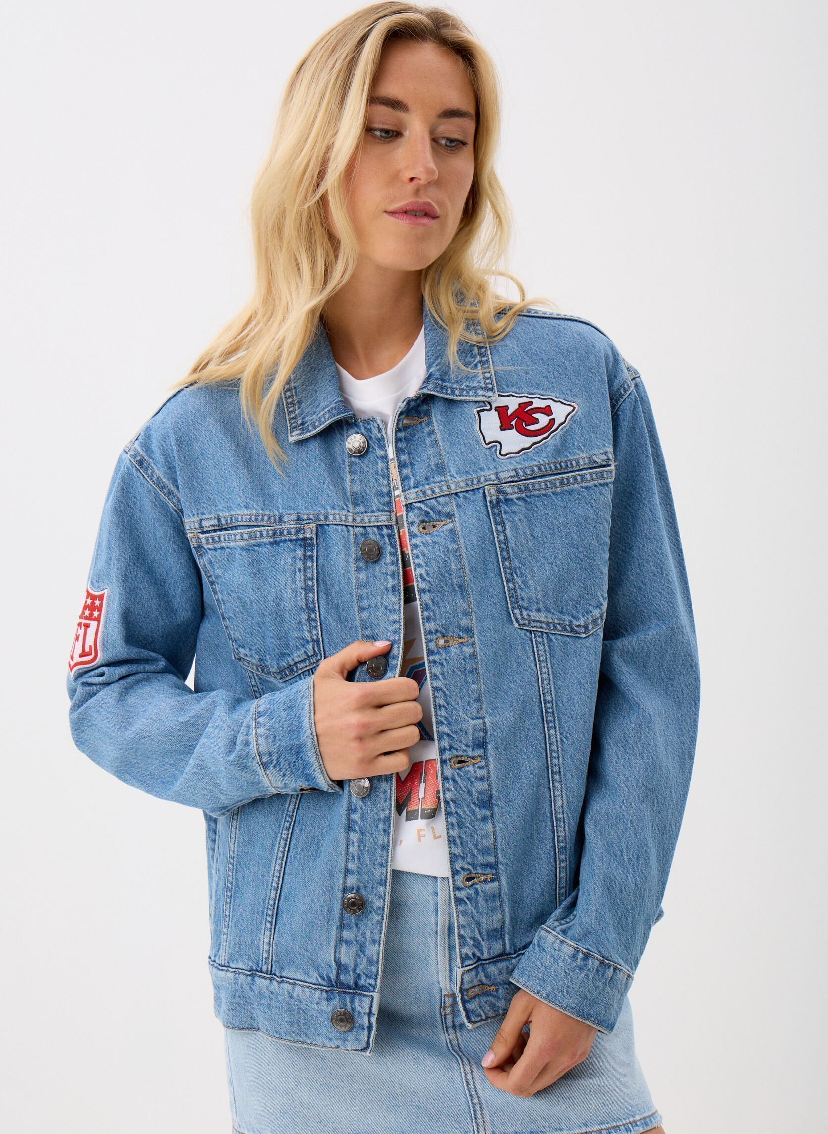 Vestes en jean Nfl Denim Jacket Women femme bleu New Era Vestes en jean Nfl Denim Jacket Women femme bleu KANSAS CITY CHIEFS RDM