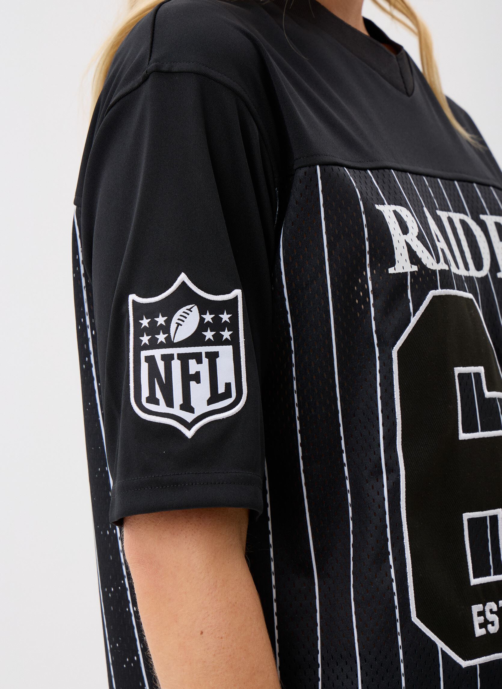 Kurzarm-T-Shirts Nfl Pinstripe Jersey Women damen schwarz New Era Kurzarm-T-Shirts Nfl Pinstripe Jersey Women damen schwarz LAS VEGAS RAIDERS BLK