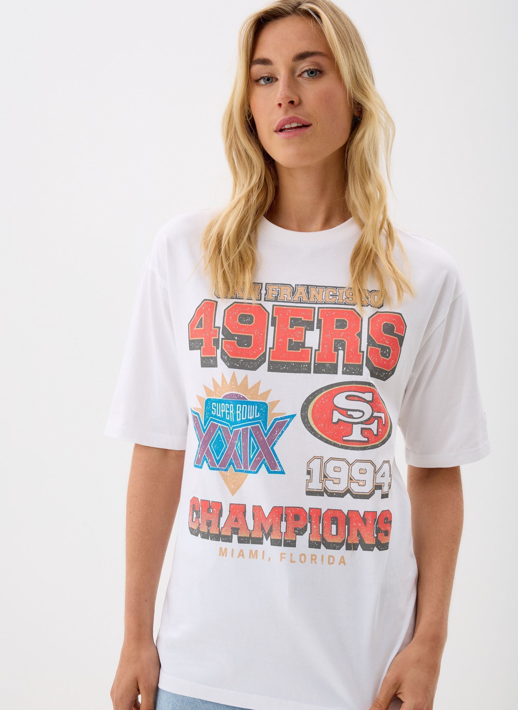 Kurzarm-T-Shirts Nfl Super Bowl Os Tee Women damen weiß New Era Kurzarm-T-Shirts Nfl Super Bowl Os Tee Women damen weiß SAN FRANCISCO 49ERS WHI