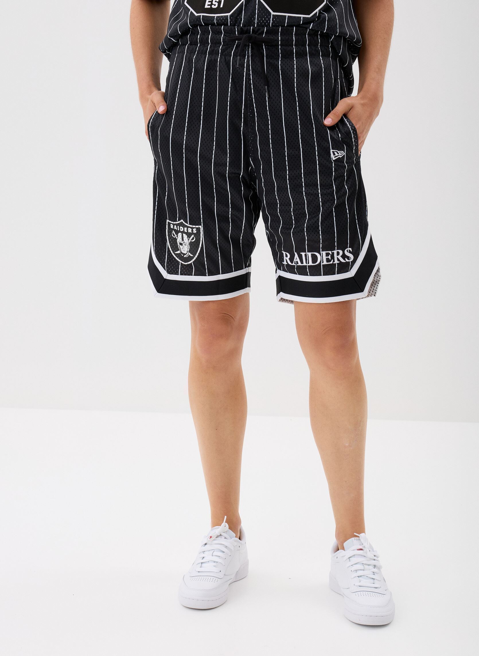 Shorts Nfl Pinstripe Short Women damen schwarz New Era Shorts Nfl Pinstripe Short Women damen schwarz LAS VEGAS RAIDERS BLK