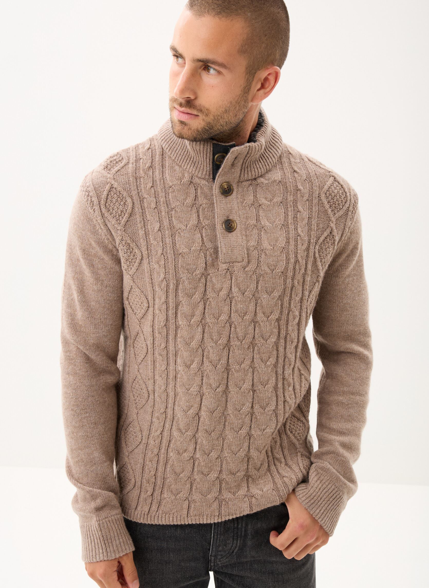 Pullover PTORSATON herren beige MADE BY Pullover PTORSATON herren beige Taupe