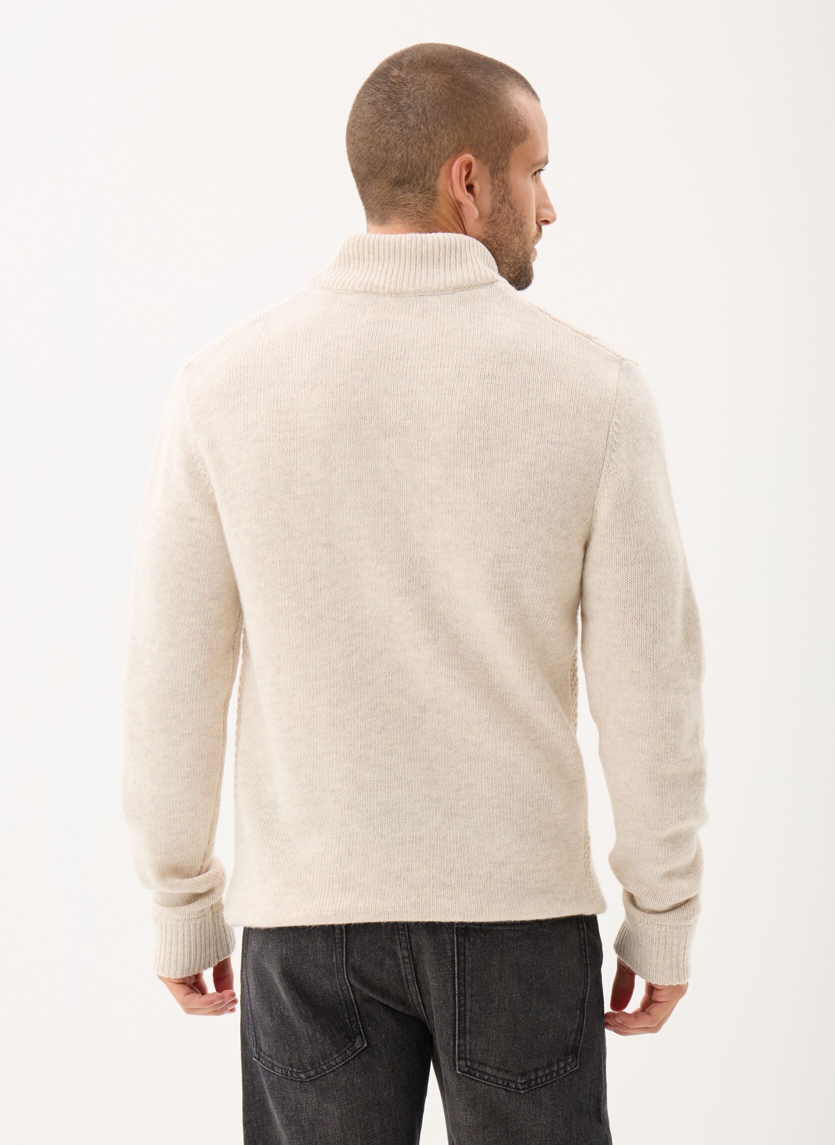 Pull col V en pima coton Homme Polo Ralph Lauren blanc cassé T. XL - Vêtements