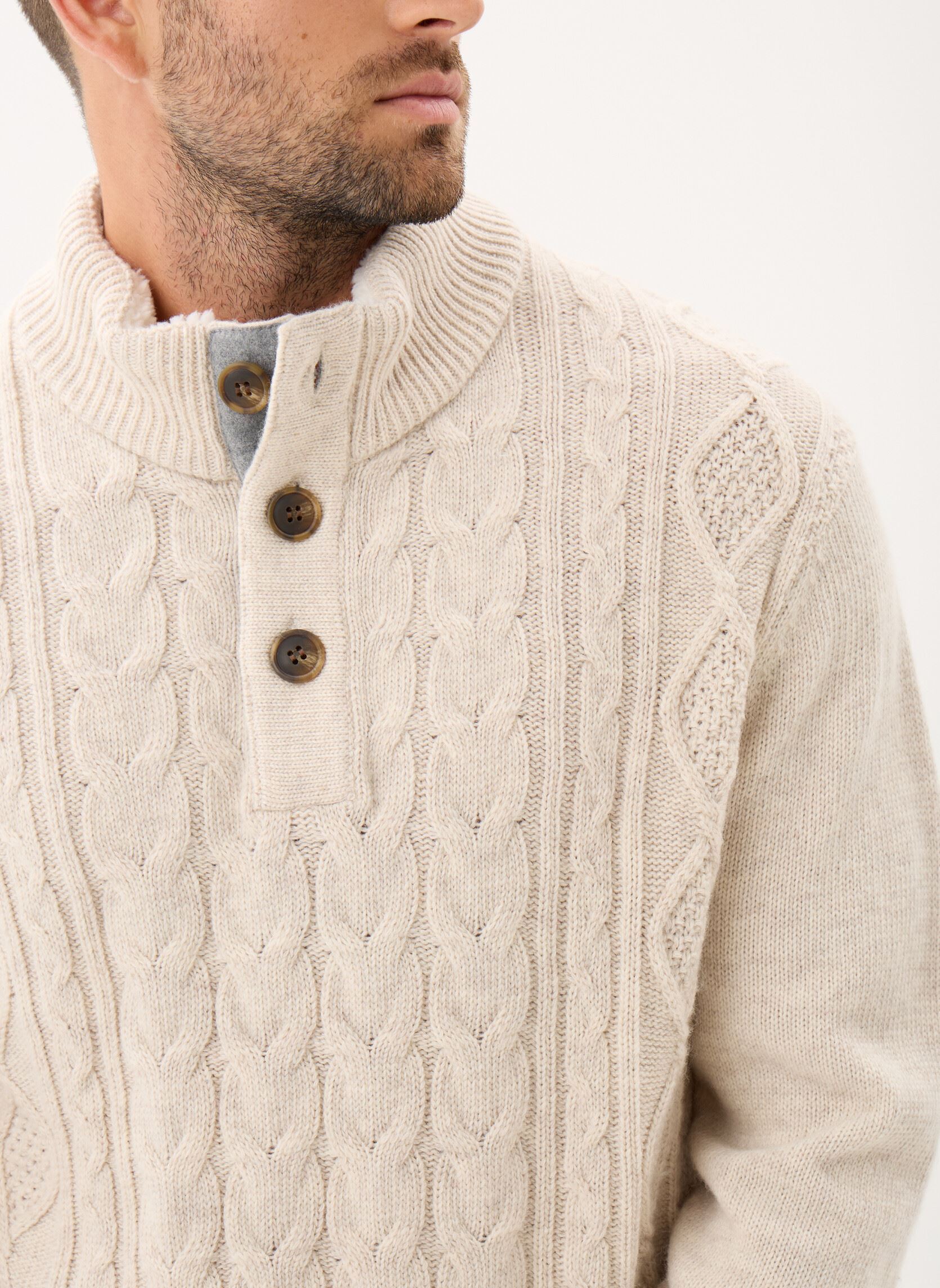 Pullover PTORSATON herren weiß MADE BY Pullover PTORSATON herren weiß MELANGE ECRU