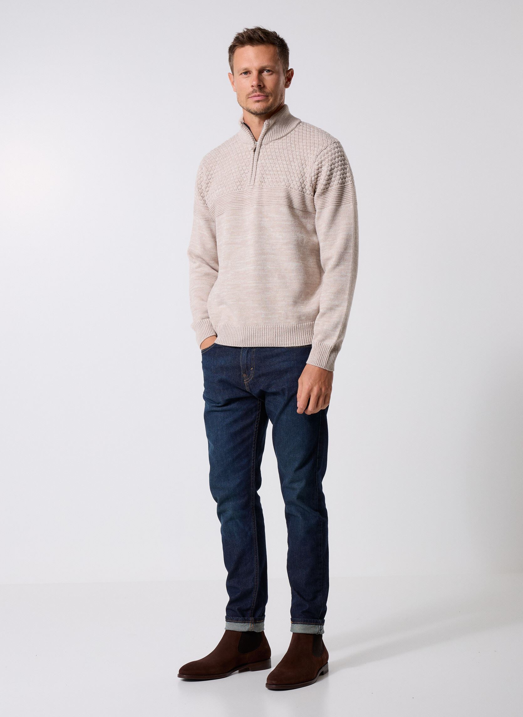 Pulls MARIO homme beige MADE BY Pulls MARIO homme beige Dove