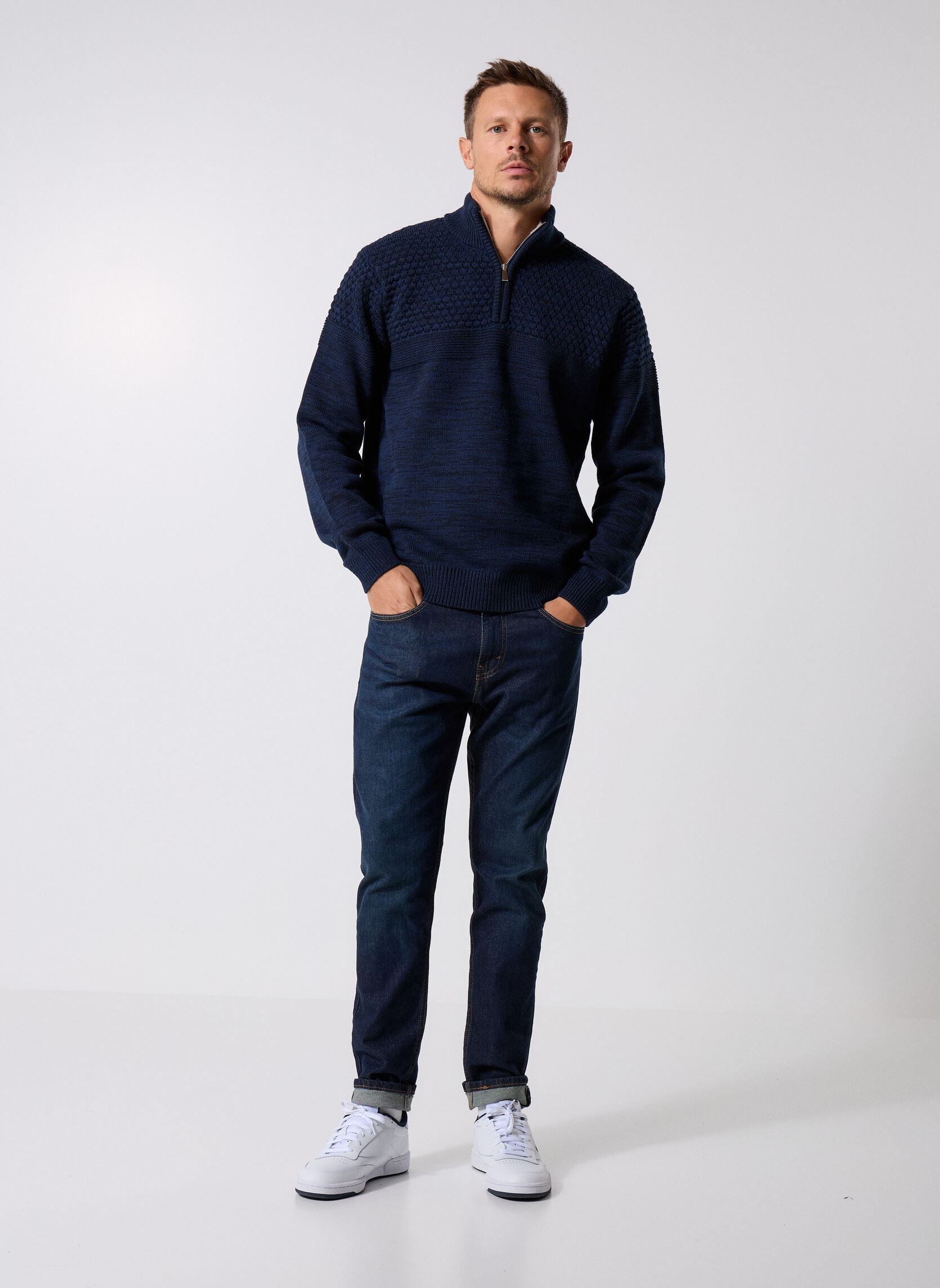 Truien MARIO heren blauw MADE BY Truien MARIO heren blauw Sky captain