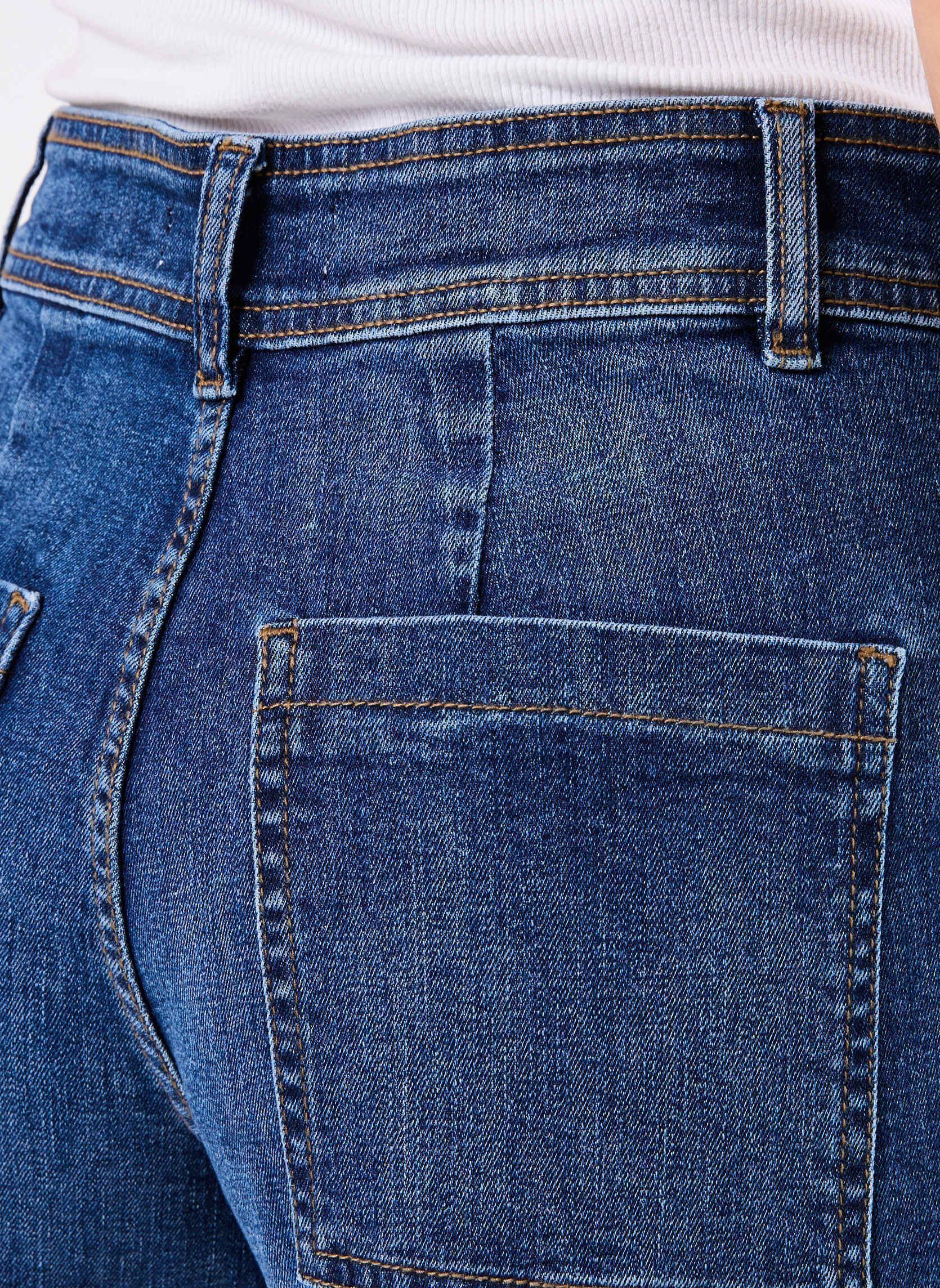 Wijde jeans / Flared Jeans PHILLIA dames blauw MADE BY Wijde jeans / Flared Jeans PHILLIA dames blauw DENIM DOUBLE STONE