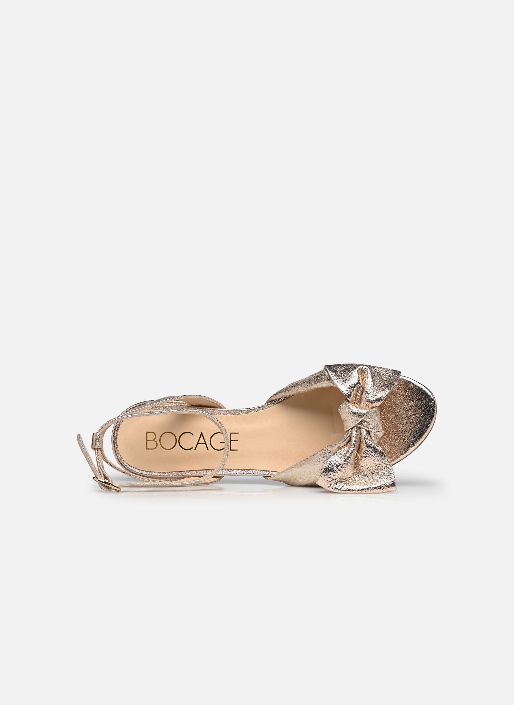 Platte sandalen GREAT dames goud en brons Bocage Platte sandalen GREAT dames goud en brons PLATINE