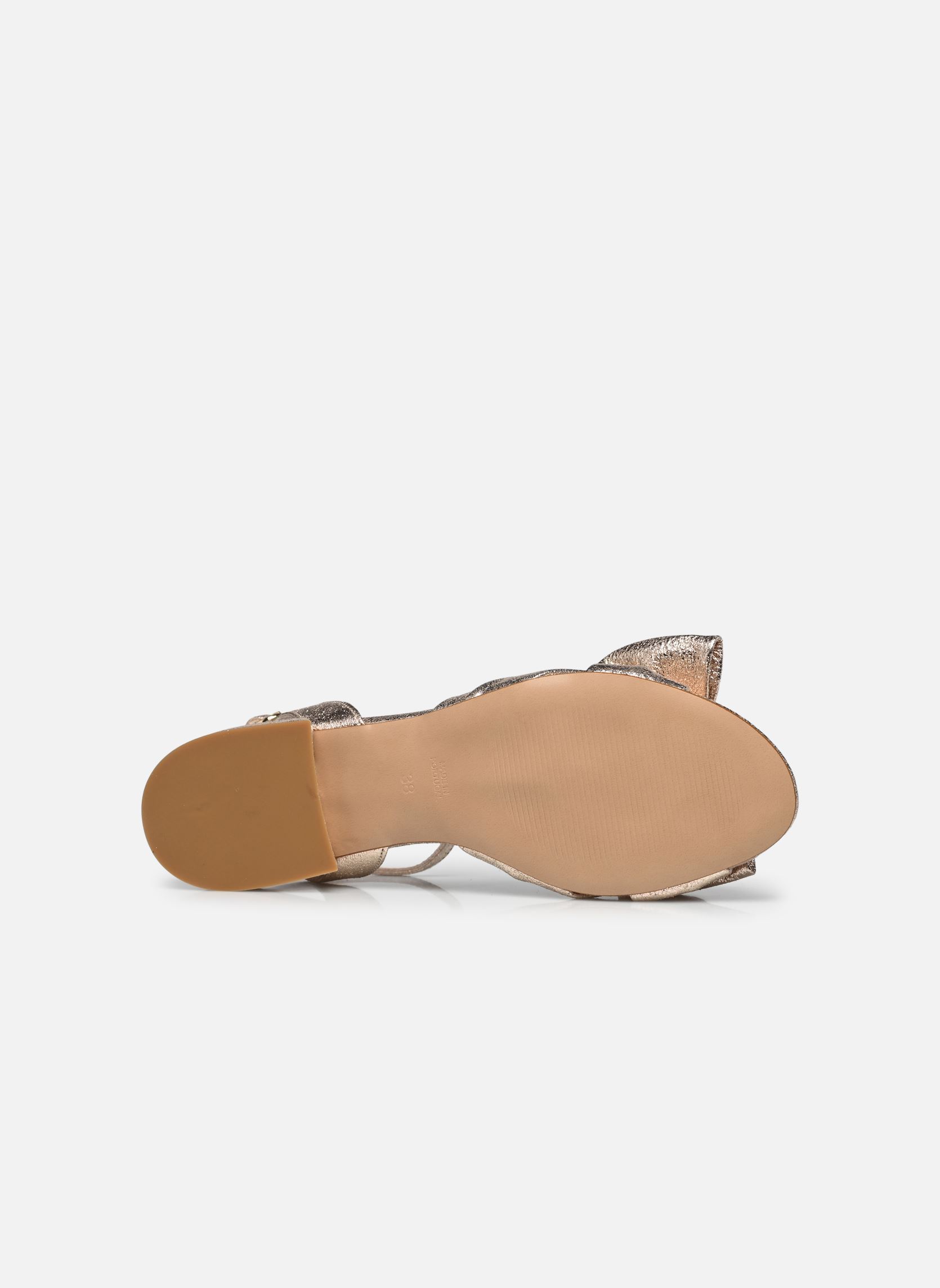 Platte sandalen GREAT dames goud en brons Bocage Platte sandalen GREAT dames goud en brons PLATINE
