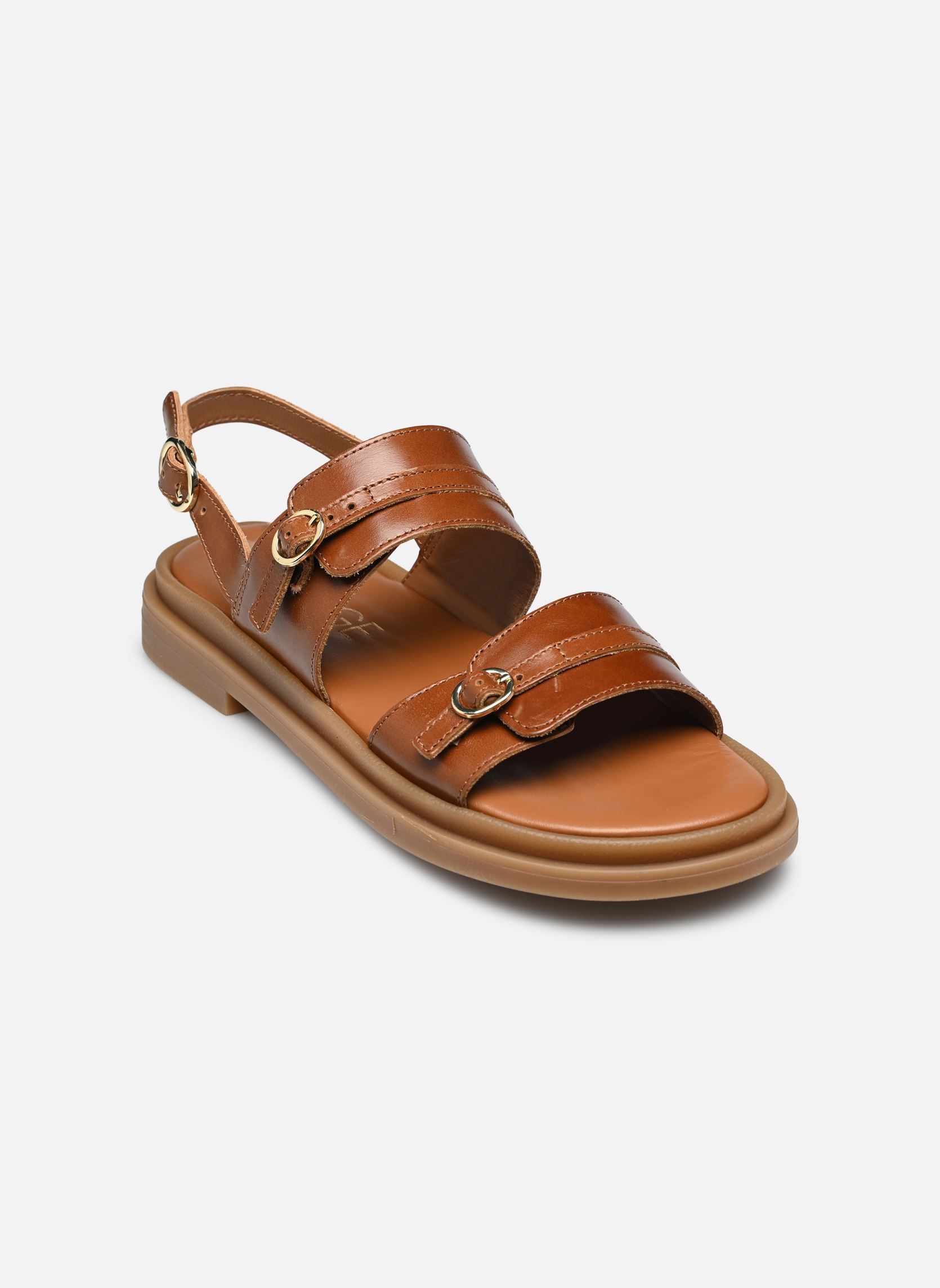 Sandali con zeppa e plateau GALINA donna marrone Bocage Sandali con zeppa e plateau GALINA donna marrone Camel