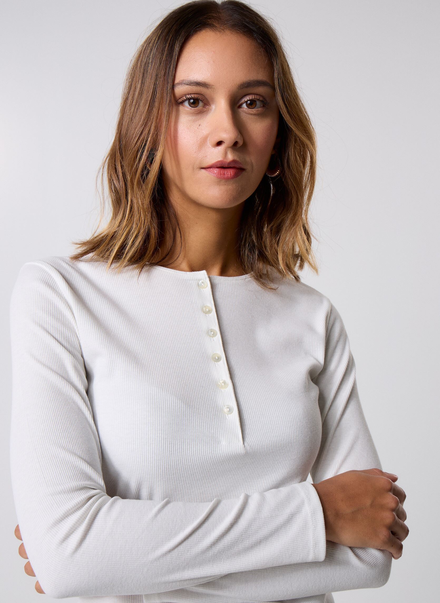 Langarm-T-Shirts TAMARA damen beige Georgia Rose Langarm-T-Shirts TAMARA damen beige Cloud Dancer