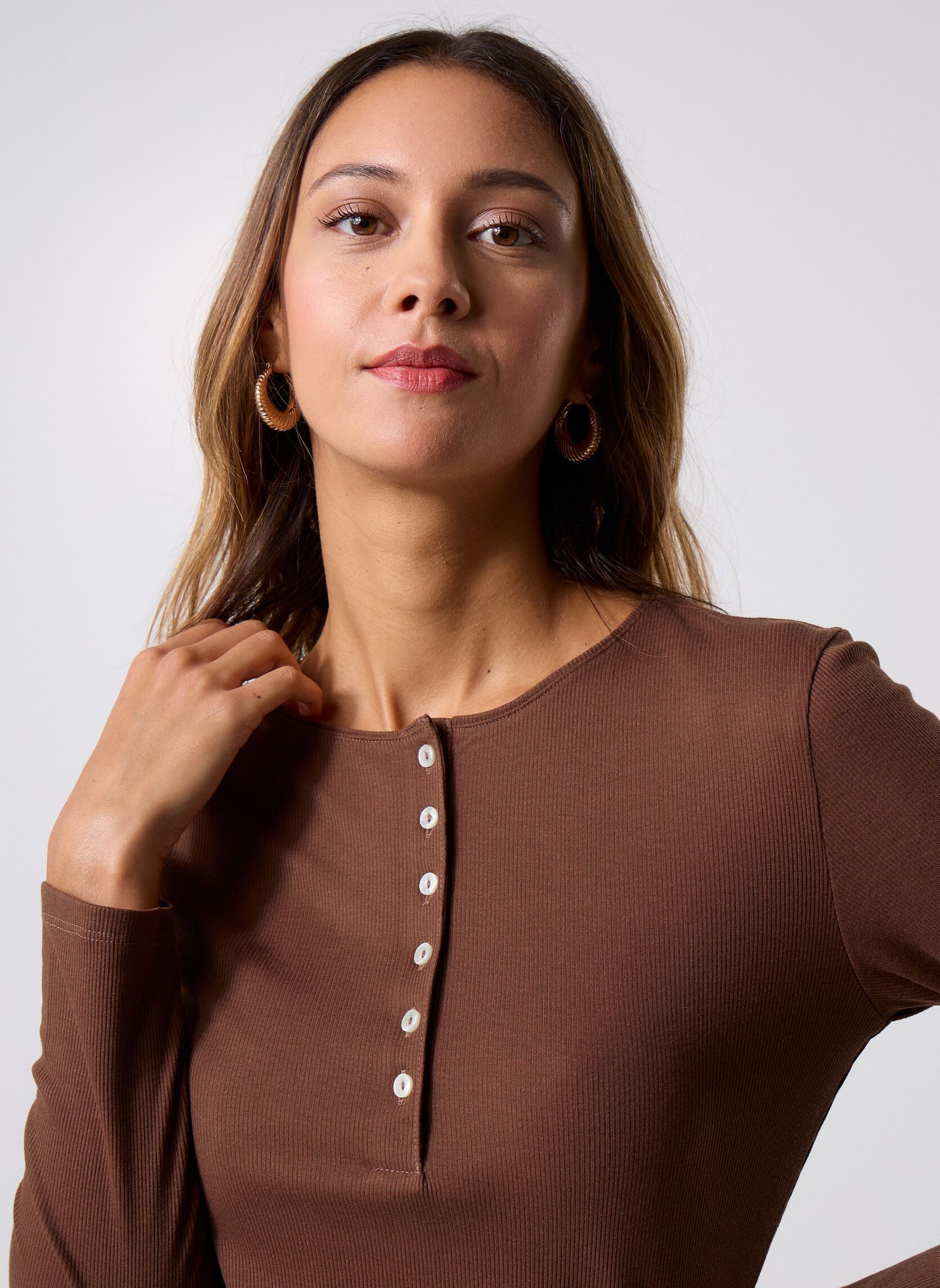 Langarm-T-Shirts TAMARA damen braun Georgia Rose Langarm-T-Shirts TAMARA damen braun Carafe
