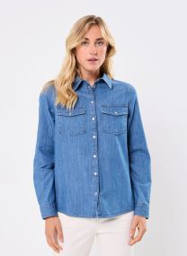 Lange mouw overhemden CHEDENIM dames blauw MADE BY Lange mouw overhemden CHEDENIM dames blauw DENIM DOUBLE STONE