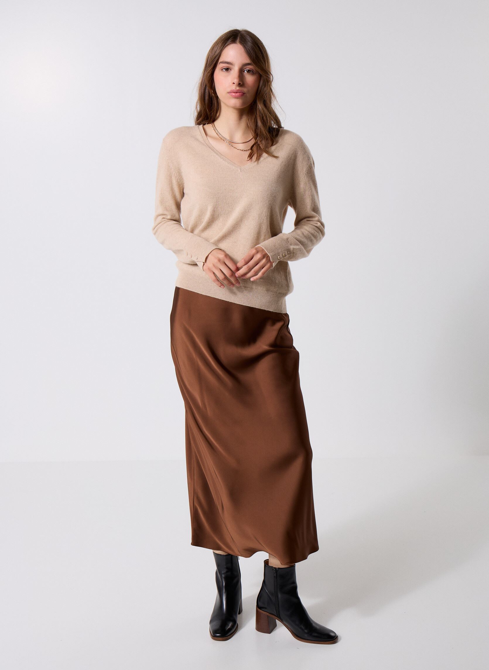 Jupes longues JAKARTA femme marron MADE BY Jupes longues JAKARTA femme marron MOON ROCK