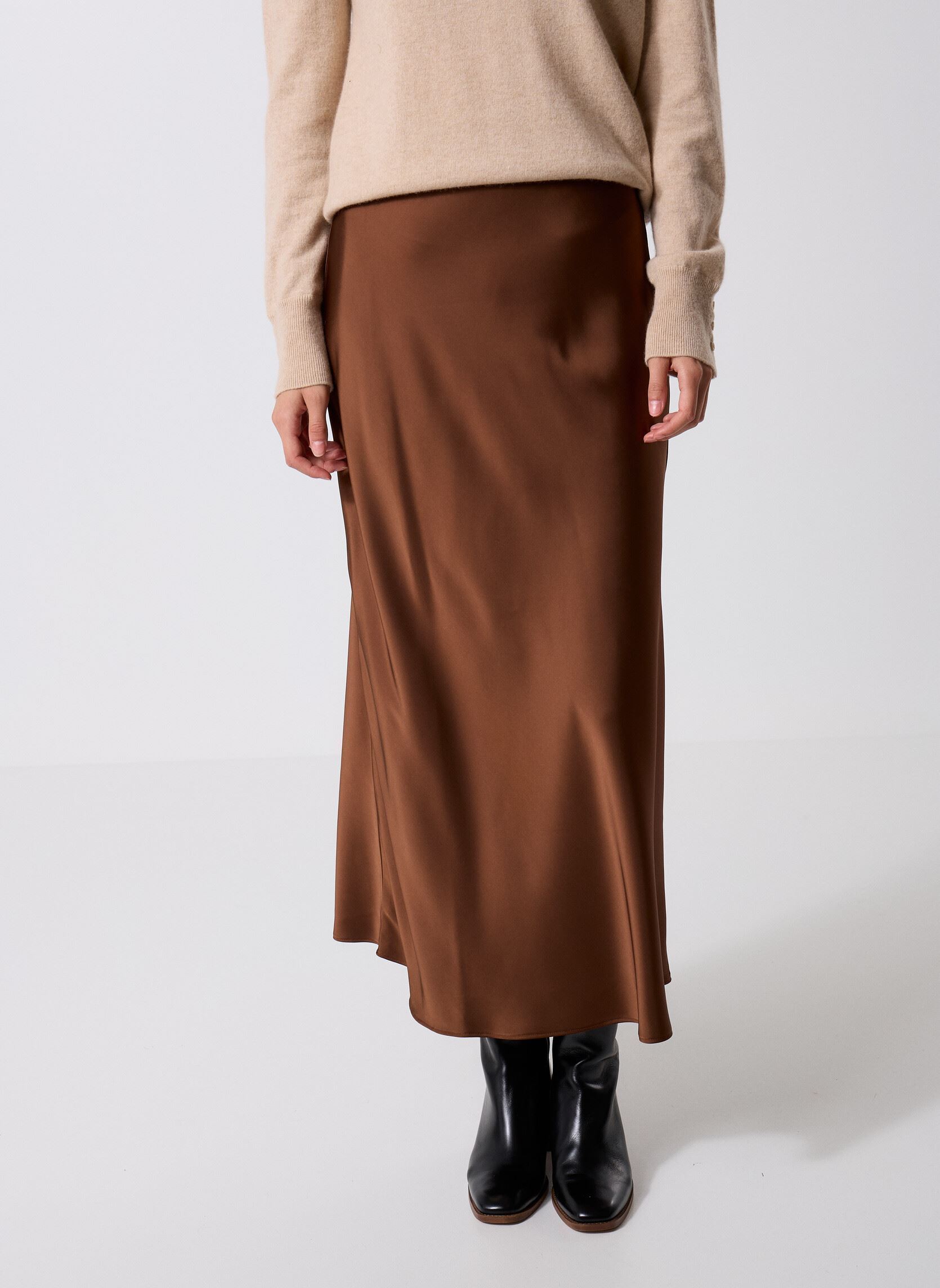 Jupes longues JAKARTA femme marron MADE BY Jupes longues JAKARTA femme marron MOON ROCK