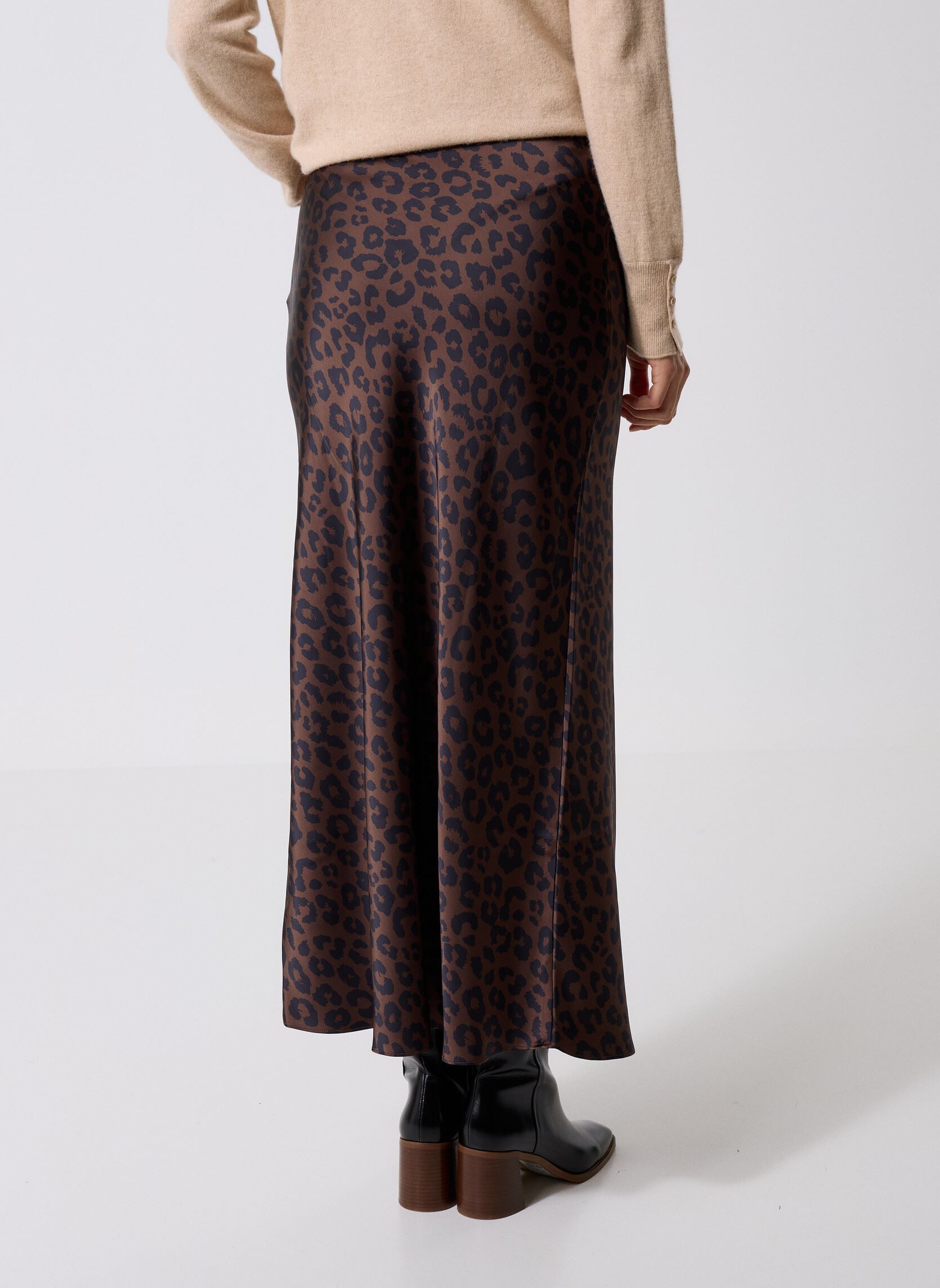 Jupes longues JAKARTA femme marron MADE BY Jupes longues JAKARTA femme marron IMP_LEOBICO_FRENCH ROAST