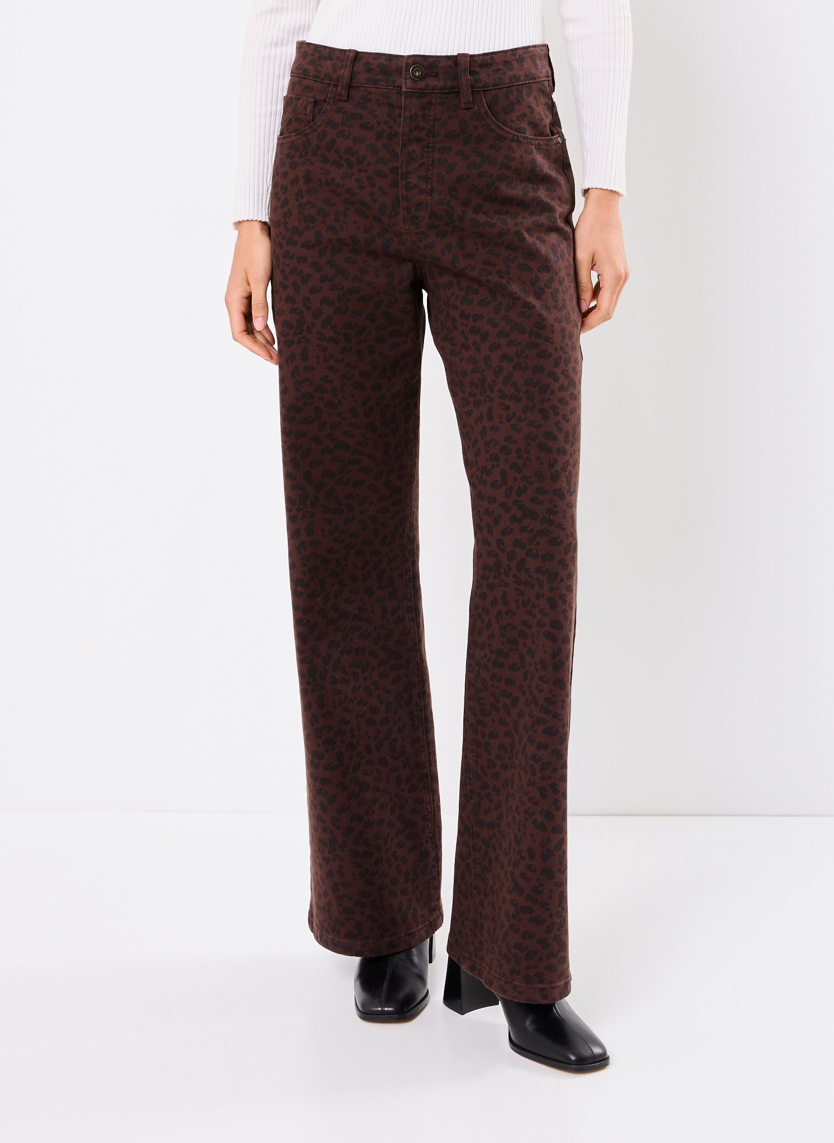 Wijde jeans / Flared Jeans PALEO dames bruin Georgia Rose Wijde jeans / Flared Jeans PALEO dames bruin ANI-LEOTRICO-BR