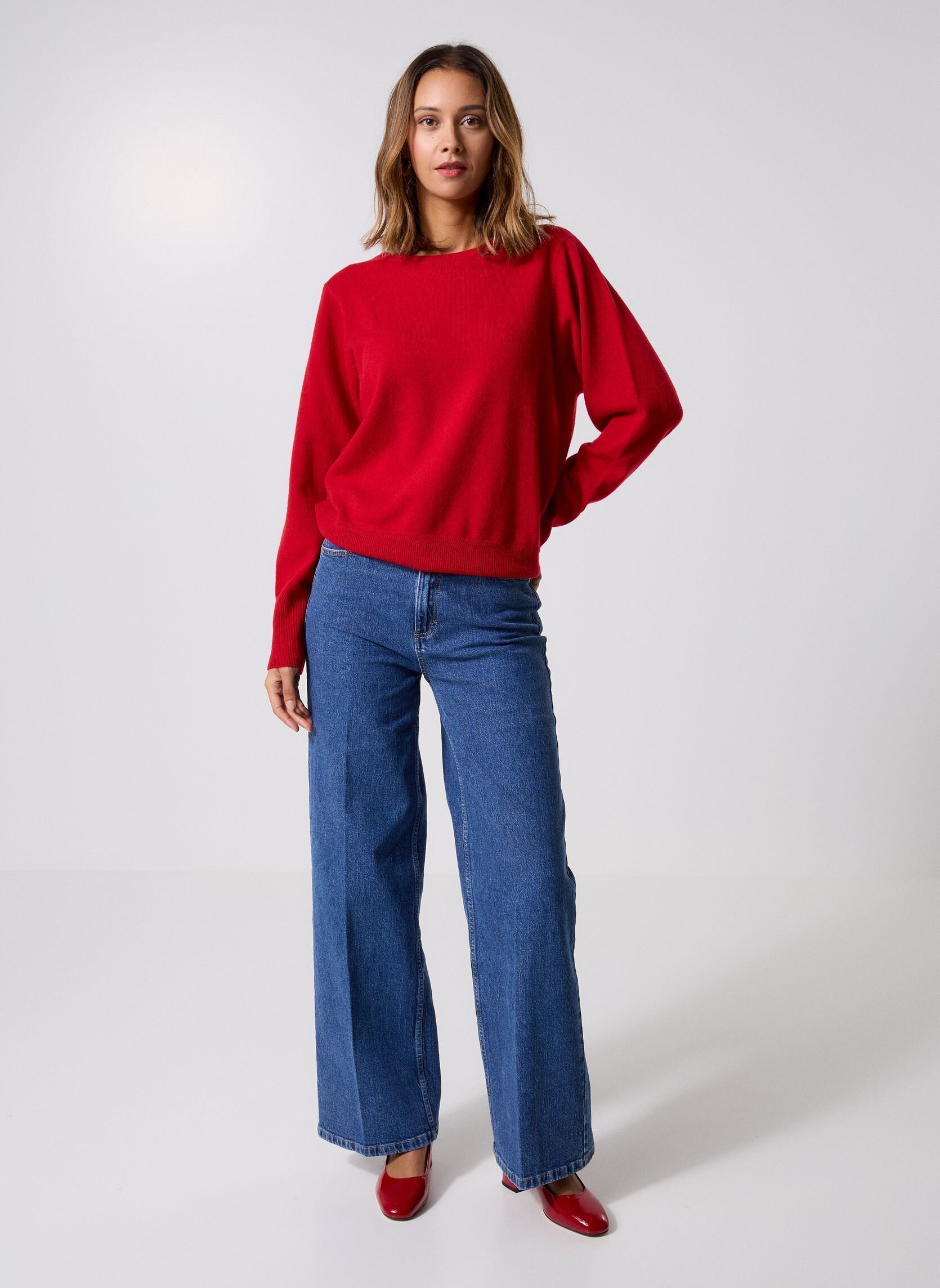 Wijde jeans / Flared Jeans POLISA dames blauw Georgia Rose Wijde jeans / Flared Jeans POLISA dames blauw DENIM STONE