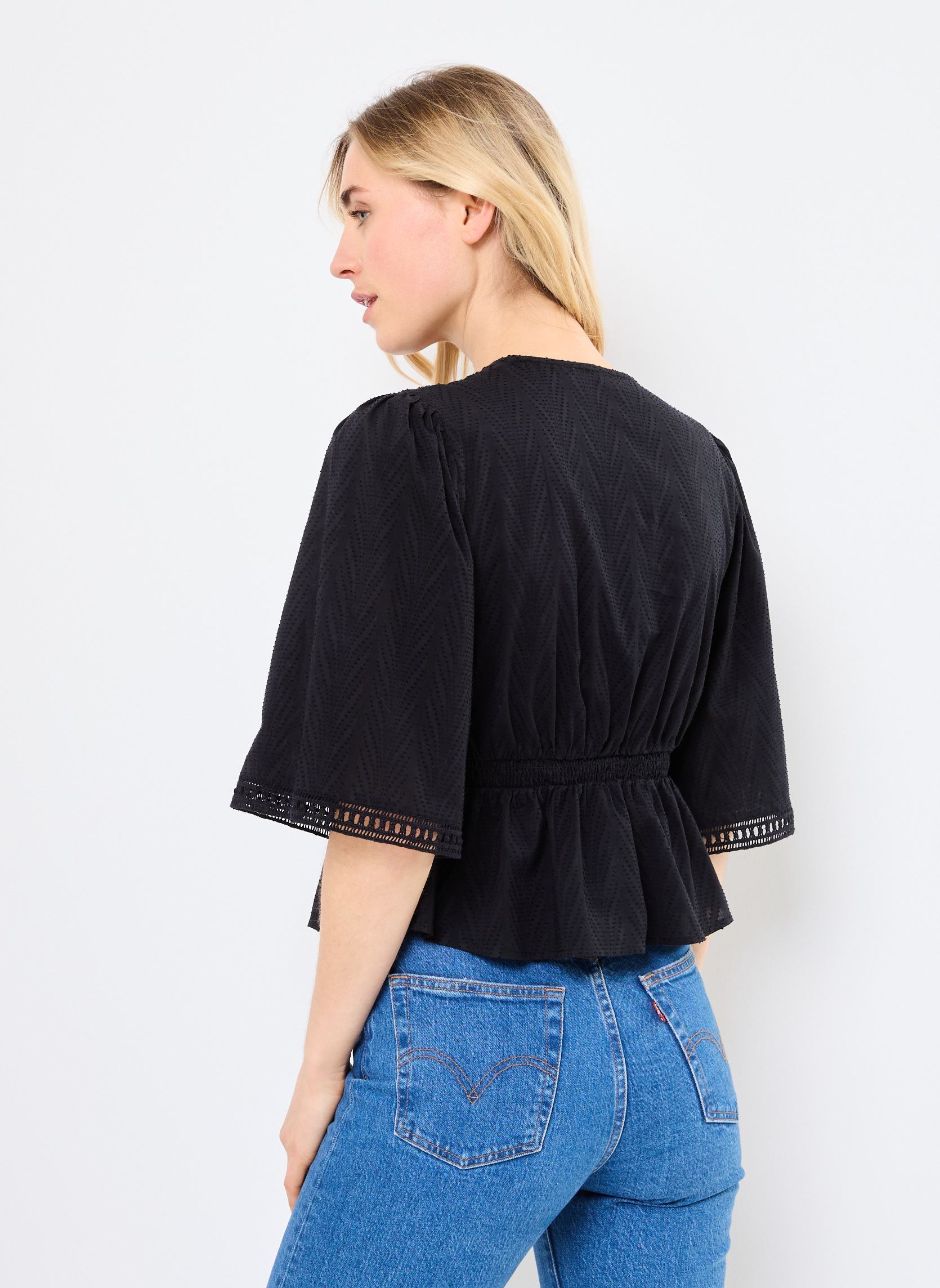 Langarm-Blusen BERIN damen schwarz La Petite Etoile Langarm-Blusen BERIN damen schwarz 00-Noir