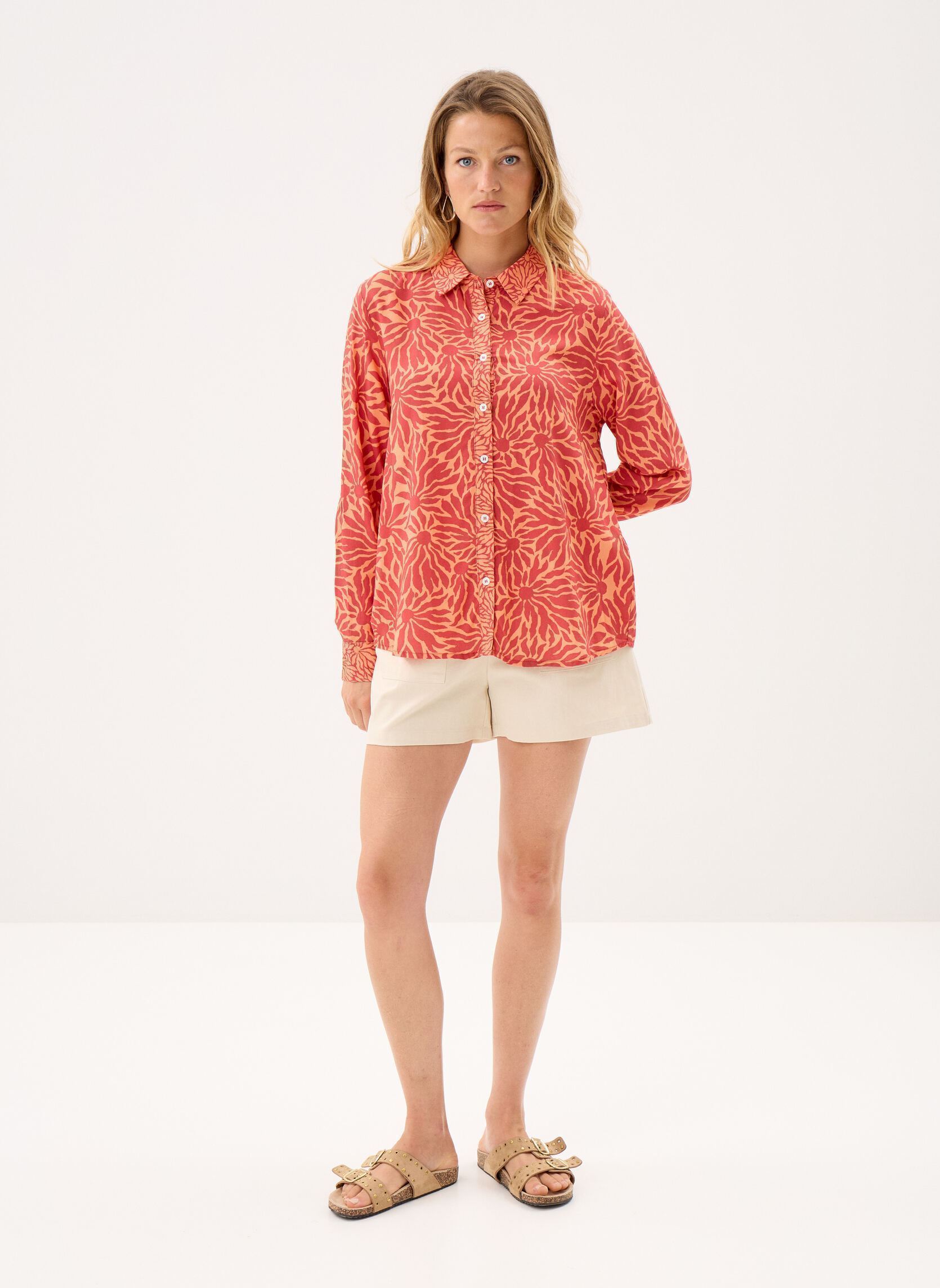 Langarm-Hemden Claudie damen orange La Petite Etoile Langarm-Hemden Claudie damen orange SOLEIL