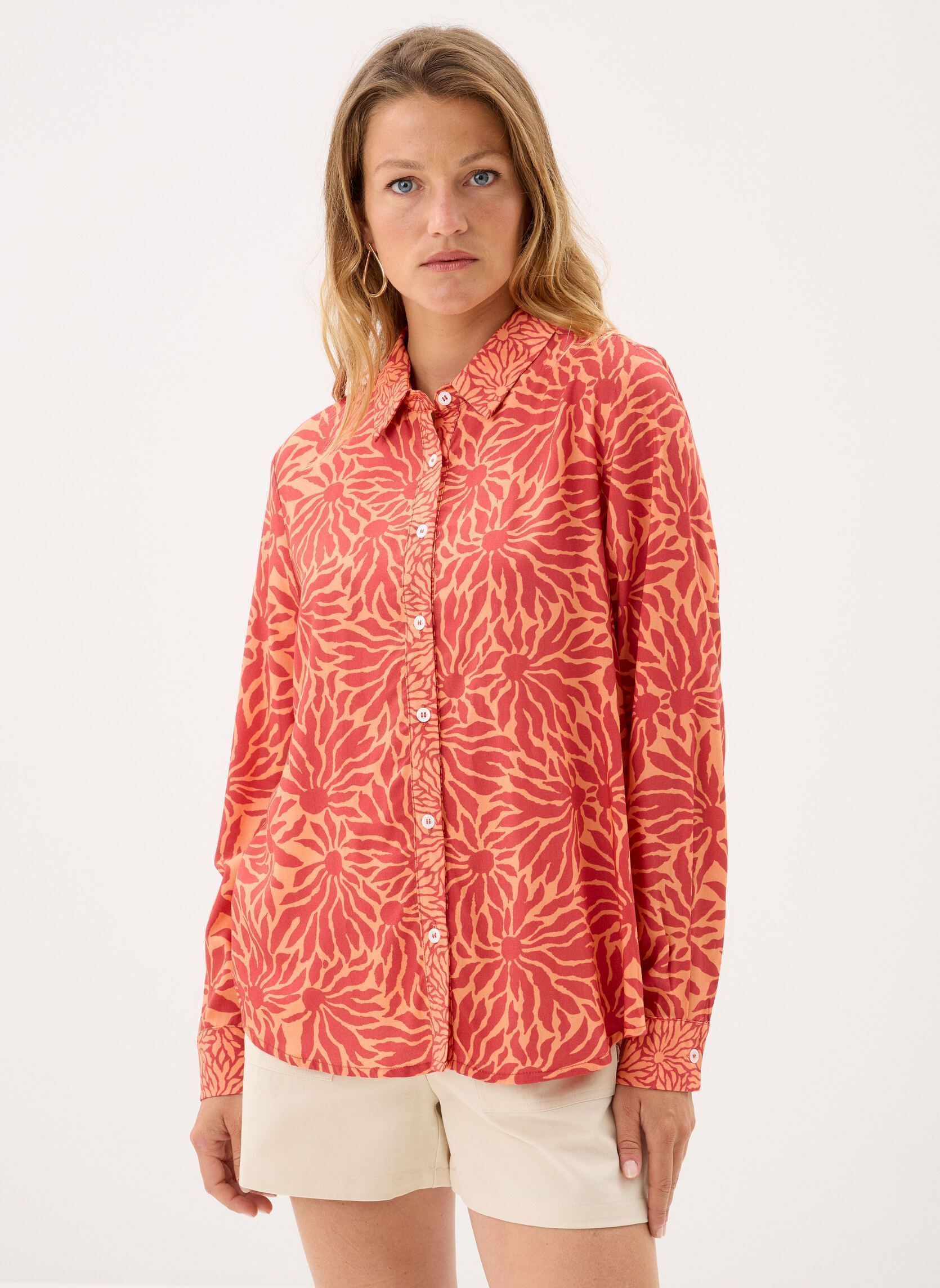 Langarm-Hemden Claudie damen orange La Petite Etoile Langarm-Hemden Claudie damen orange SOLEIL