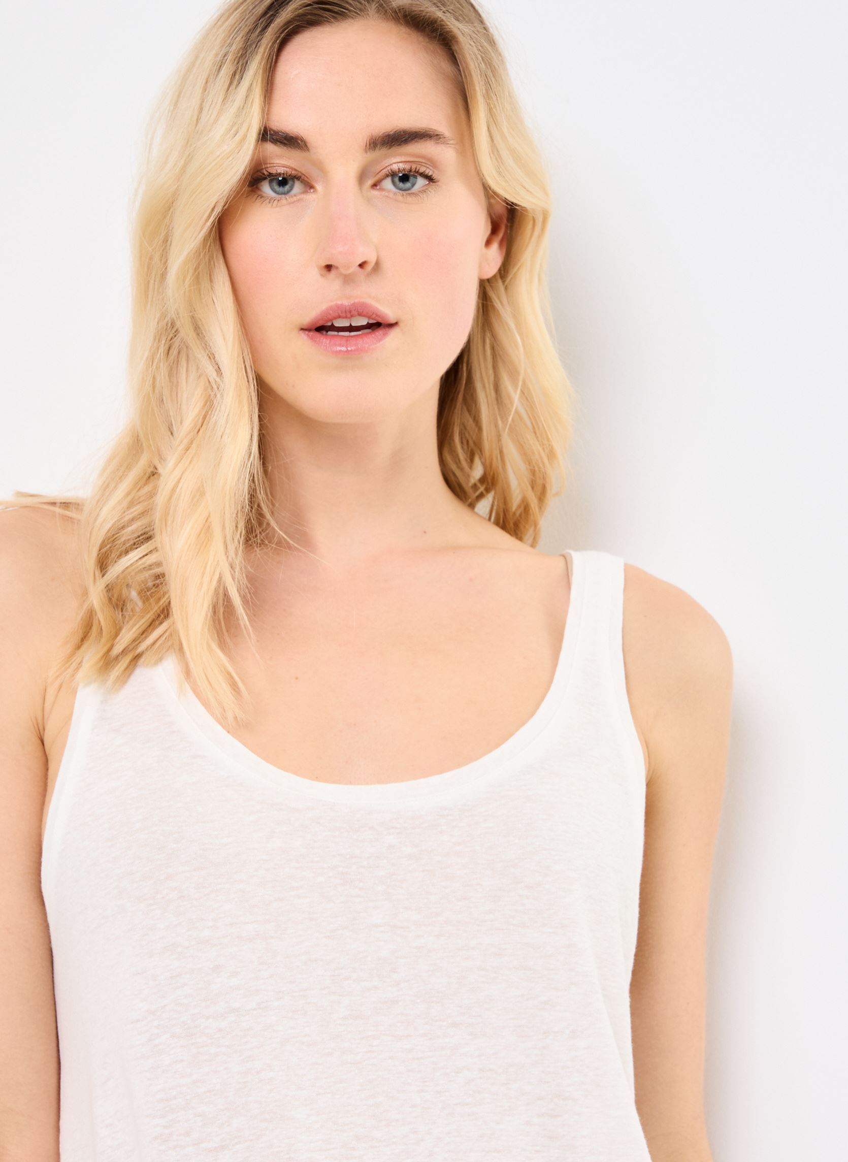 Débardeurs DIANE femme blanc La Petite Etoile Débardeurs DIANE femme blanc 11-Ecru