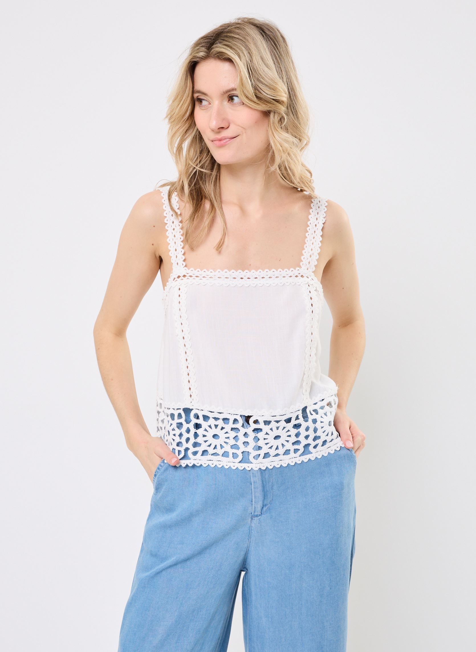 Tanktops DUA damen weiß La Petite Etoile Tanktops DUA damen weiß 10-BLANC