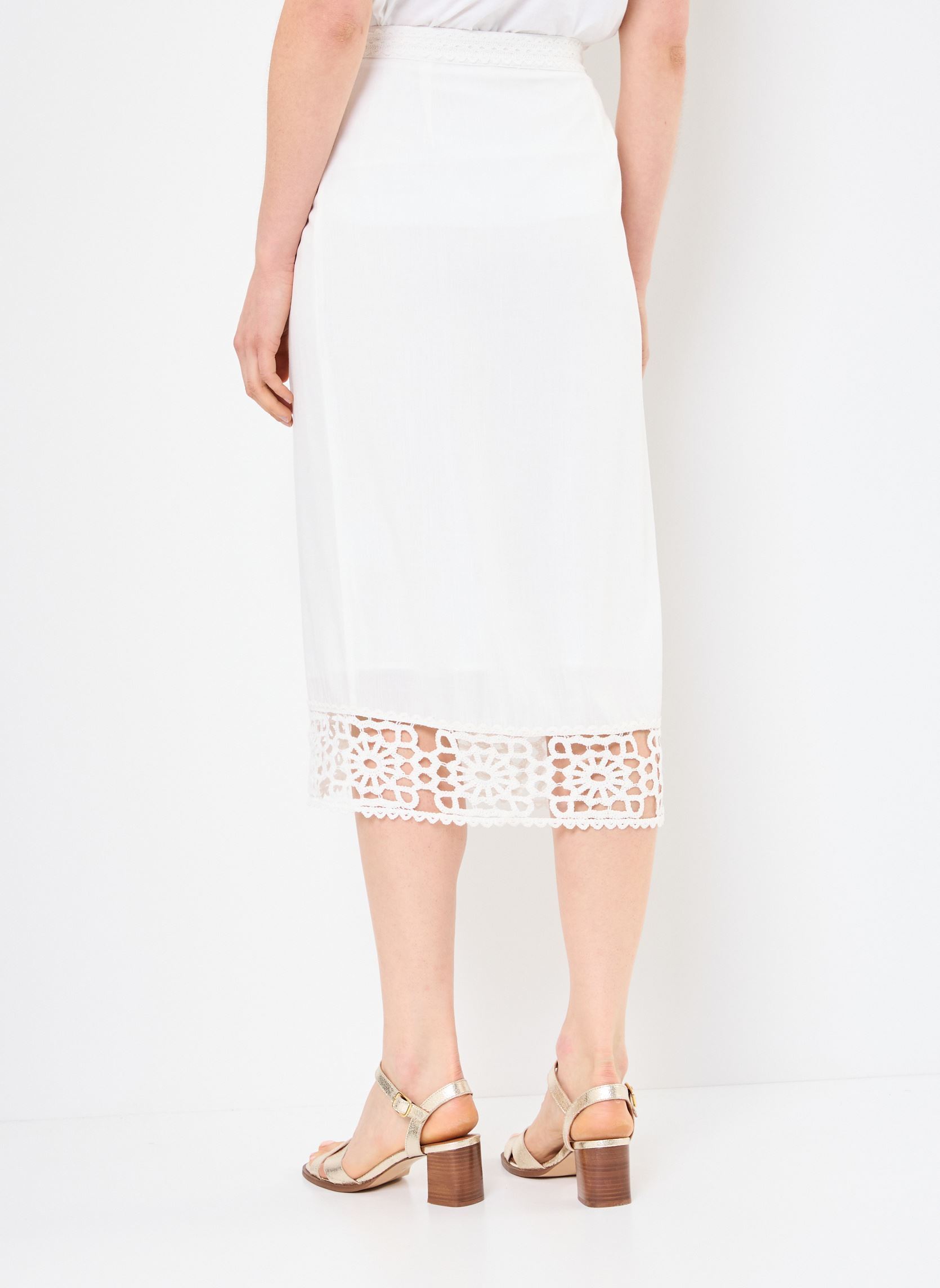 Halflange rokken JOLENE dames wit La Petite Etoile Halflange rokken JOLENE dames wit 10-BLANC