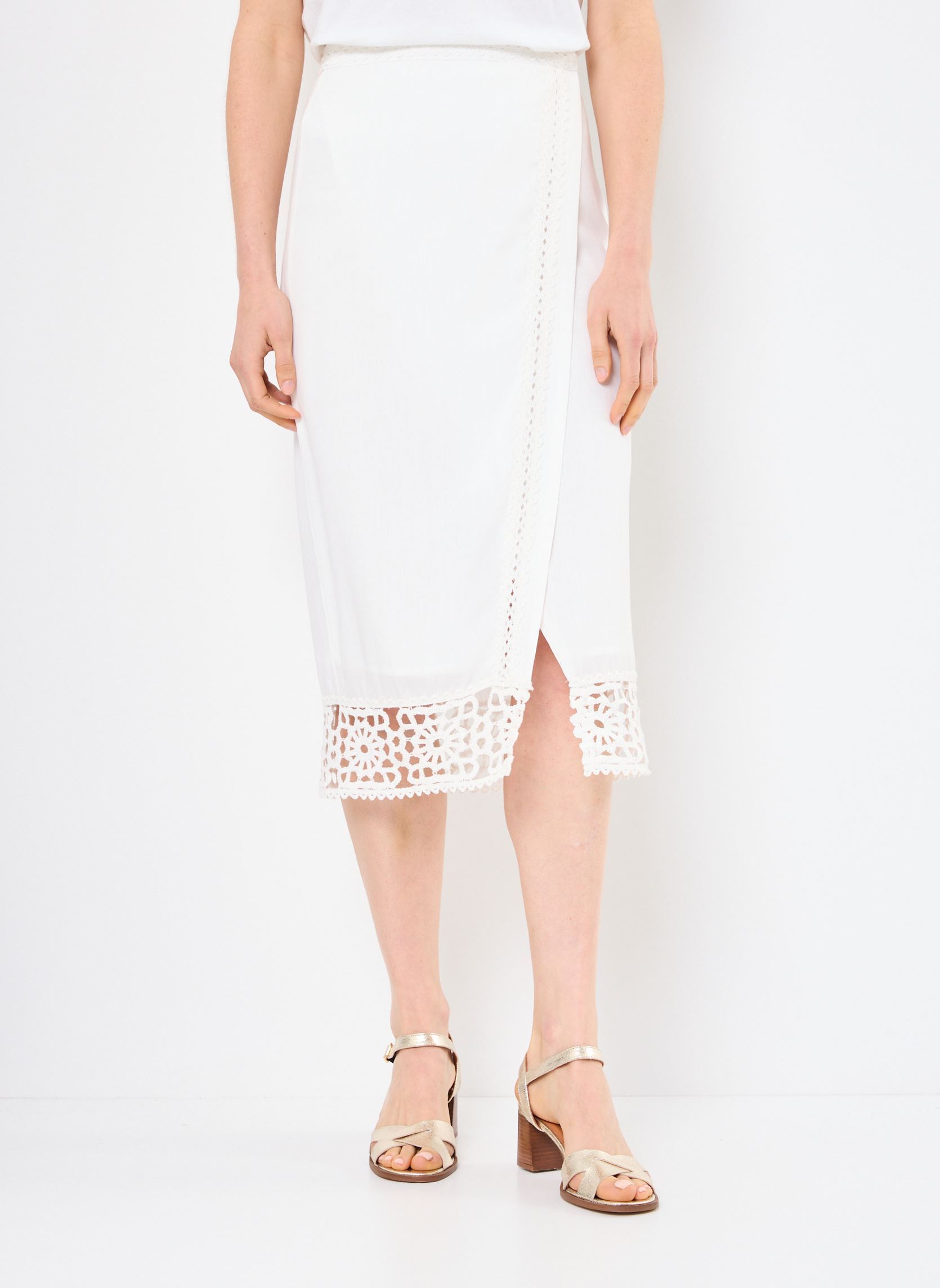 Halflange rokken JOLENE dames wit La Petite Etoile Halflange rokken JOLENE dames wit 10-BLANC
