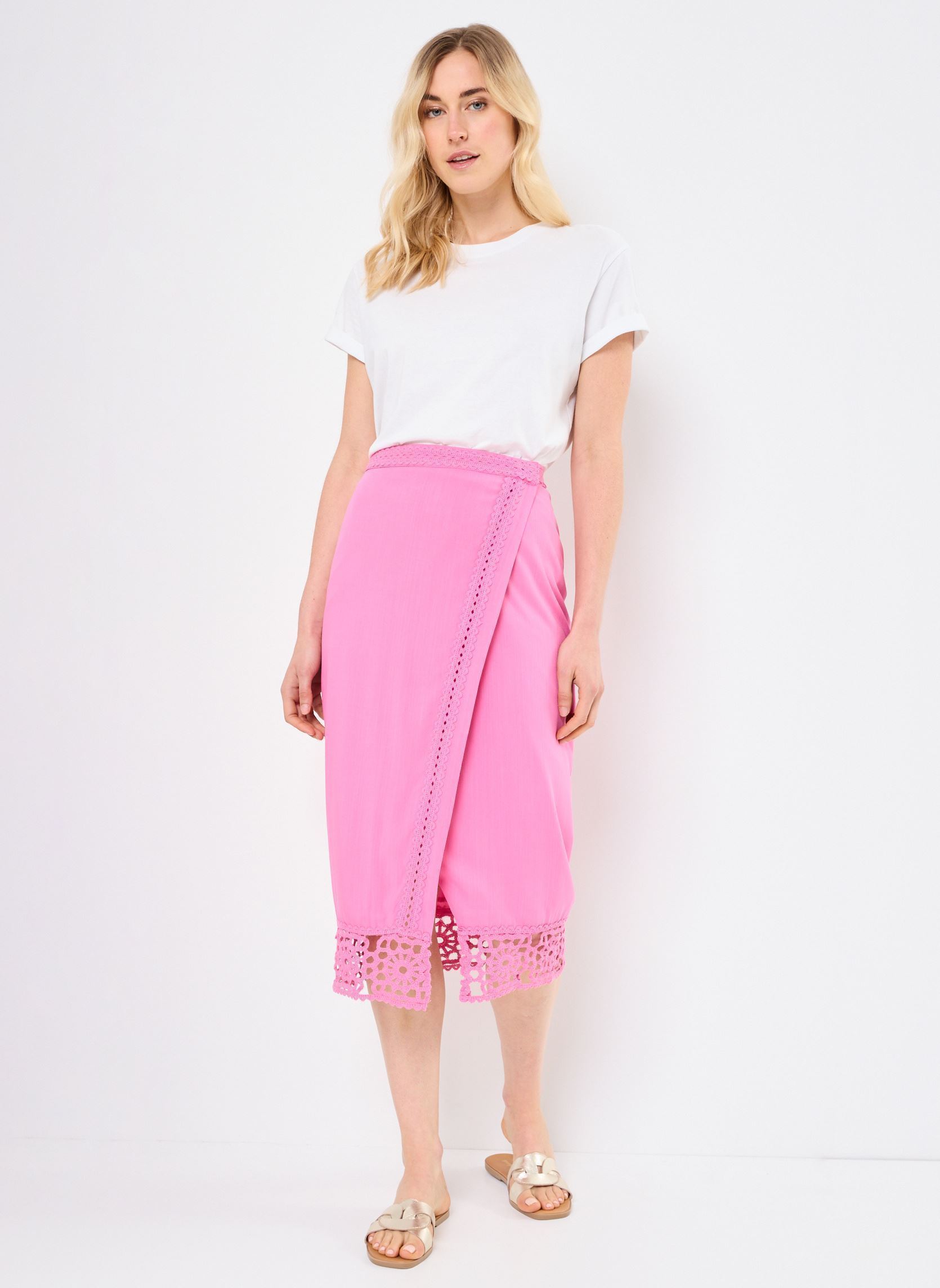 Halflange rokken JOLENE dames roze La Petite Etoile Halflange rokken JOLENE dames roze 40-ROSE