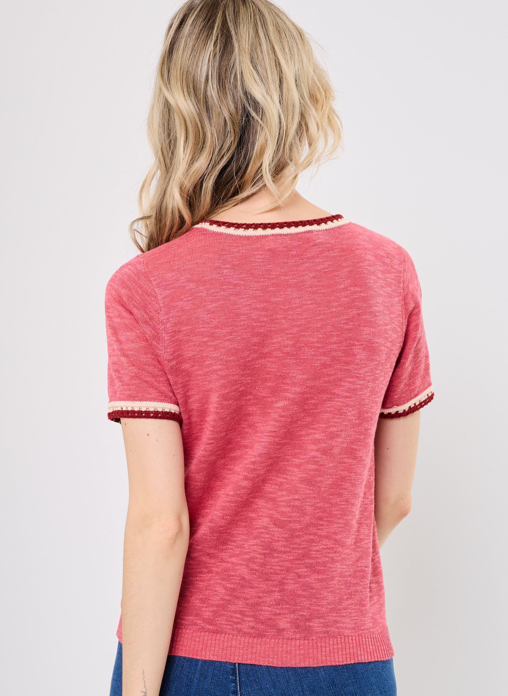 Tee-shirts manches courtes MADI femme rose La Petite Etoile Tee-shirts manches courtes MADI femme rose 44-FRAISE ECRASEE