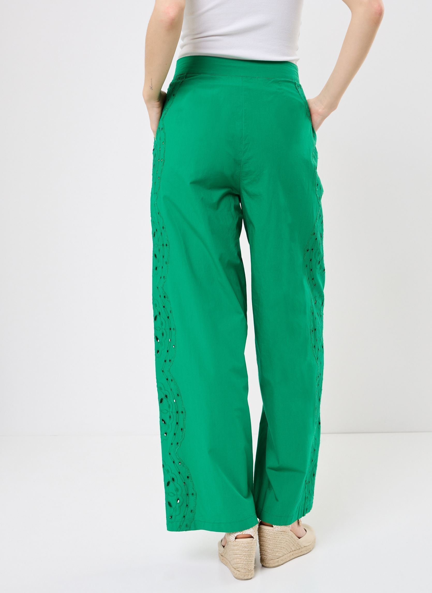 Pantalons larges PHILENA femme vert La Petite Etoile Pantalons larges PHILENA femme vert 30-VERT