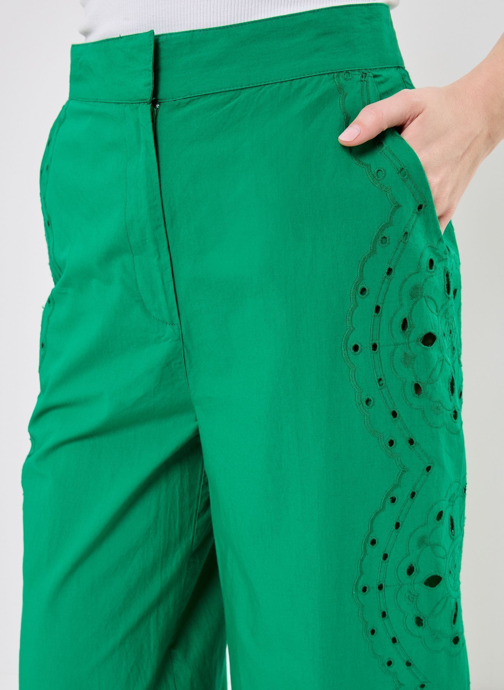 Pantalons larges PHILENA femme vert La Petite Etoile Pantalons larges PHILENA femme vert 30-VERT