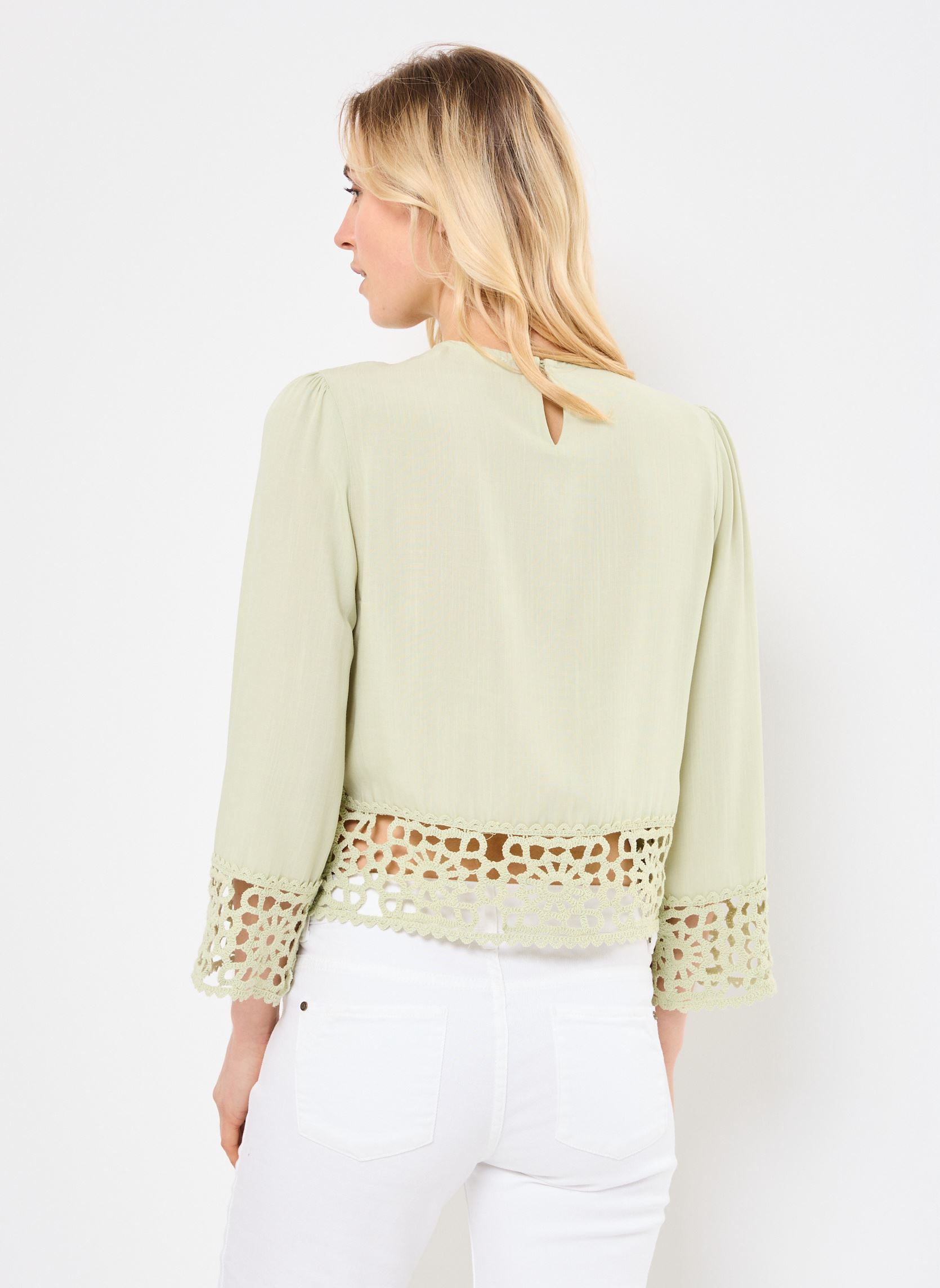Blouses manches longues TEVY femme vert La Petite Etoile Blouses manches longues TEVY femme vert 31-VERT AMANDE