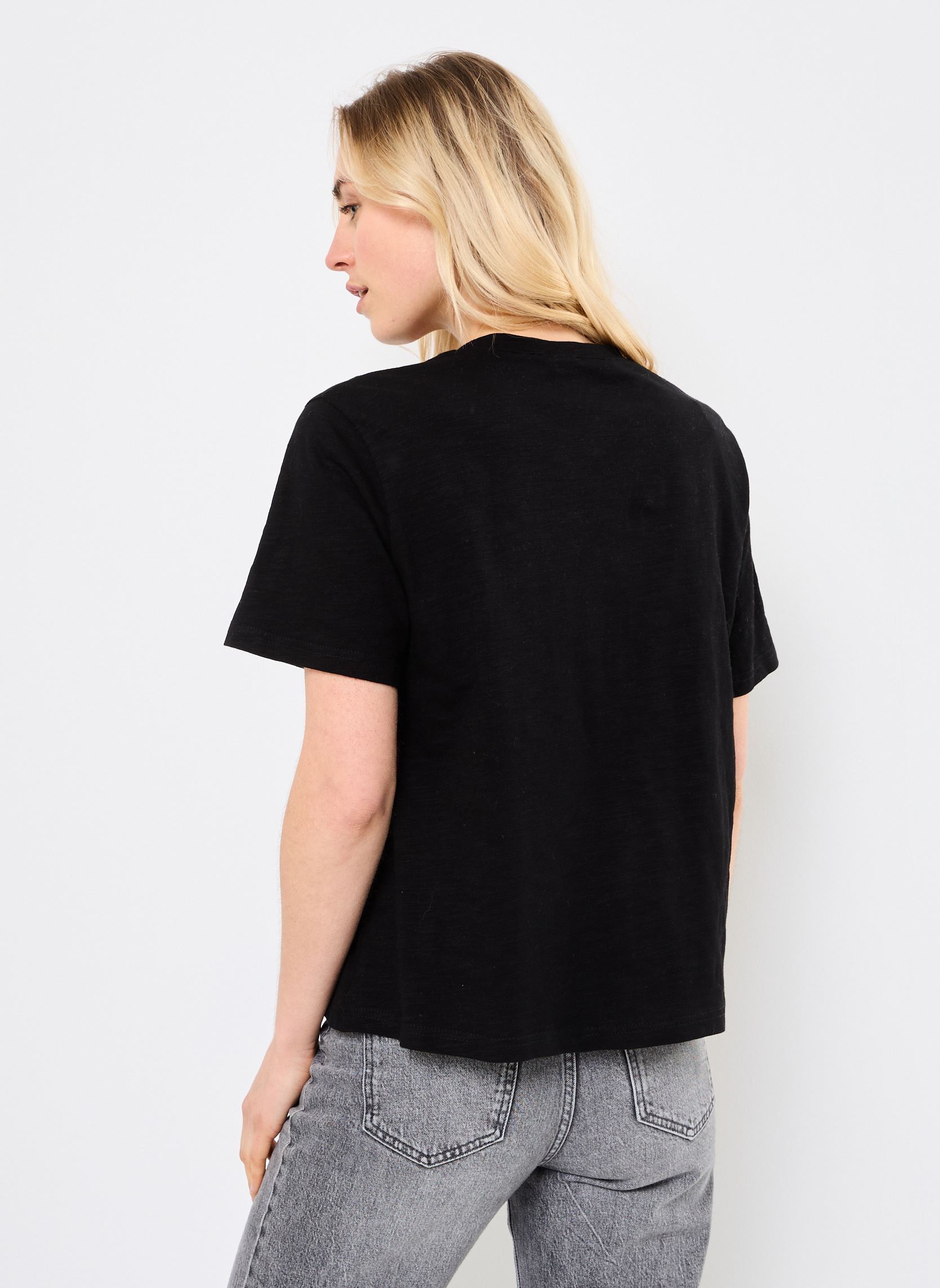 Tee-shirts manches courtes THESSA femme noir La Petite Etoile Tee-shirts manches courtes THESSA femme noir 00-NOIR