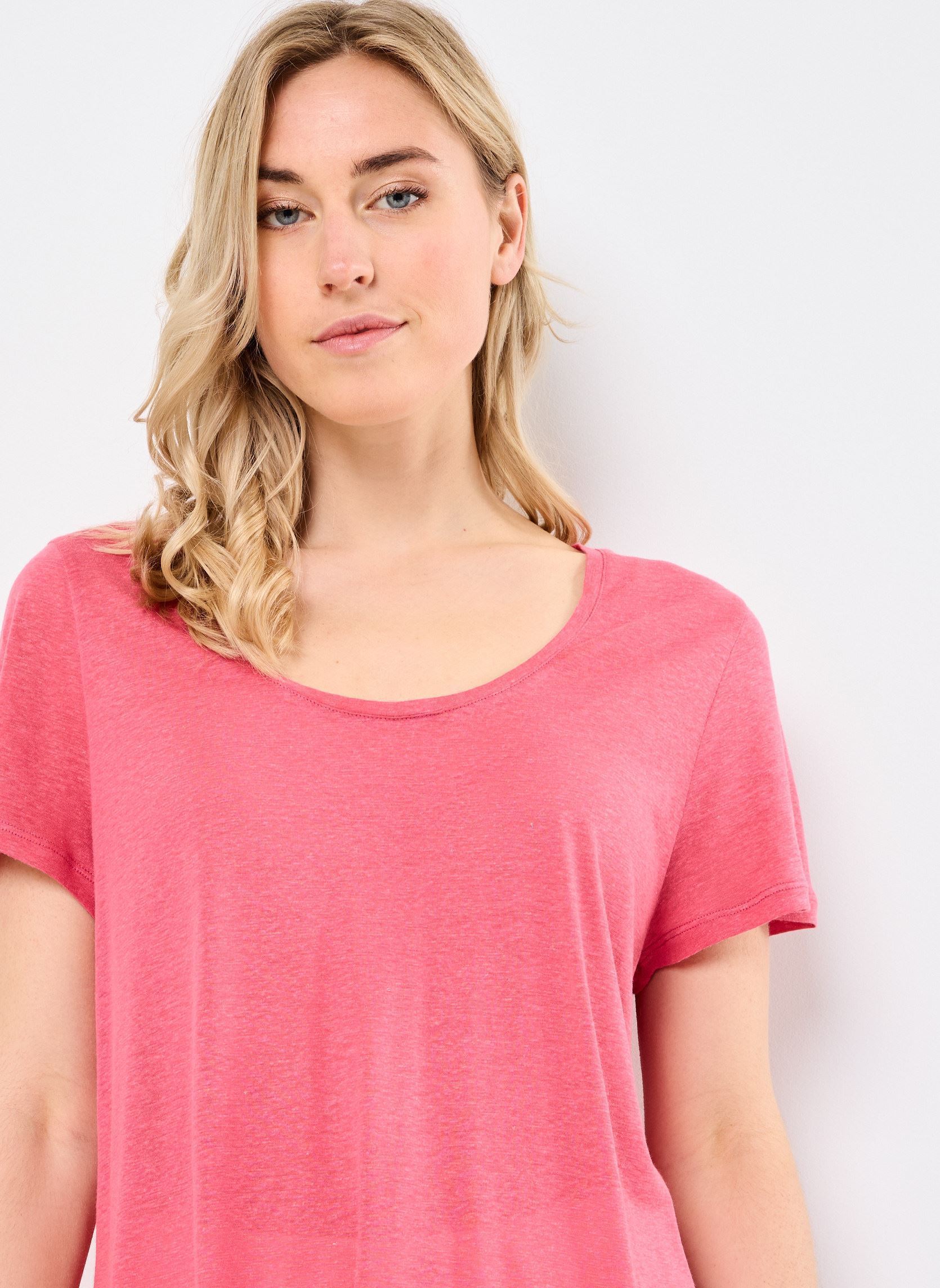 Tee-shirts manches courtes TIA femme rose La Petite Etoile Tee-shirts manches courtes TIA femme rose 40-ROSE