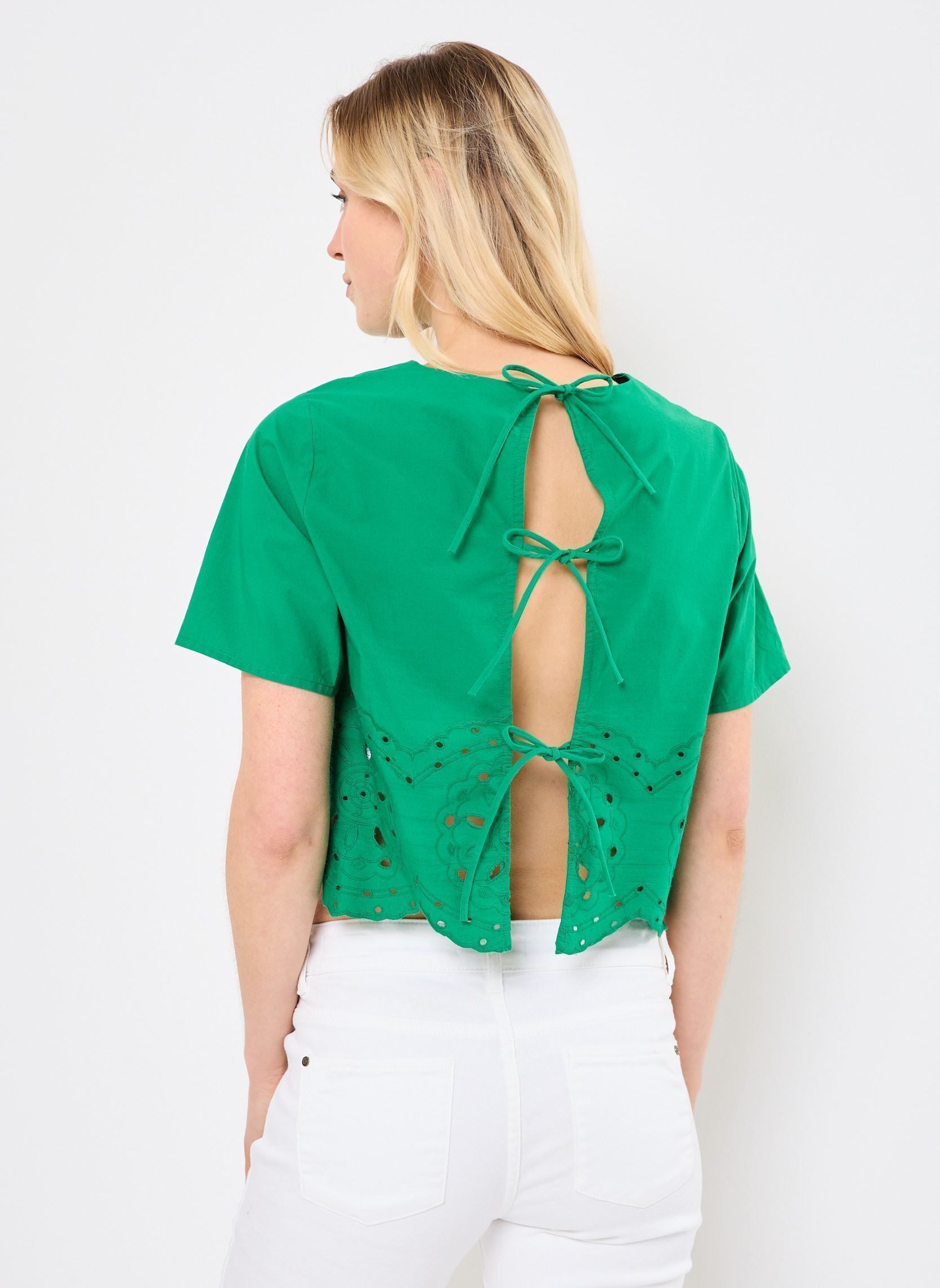 Tee-shirts manches courtes TYNA femme vert La Petite Etoile Tee-shirts manches courtes TYNA femme vert 30-VERT