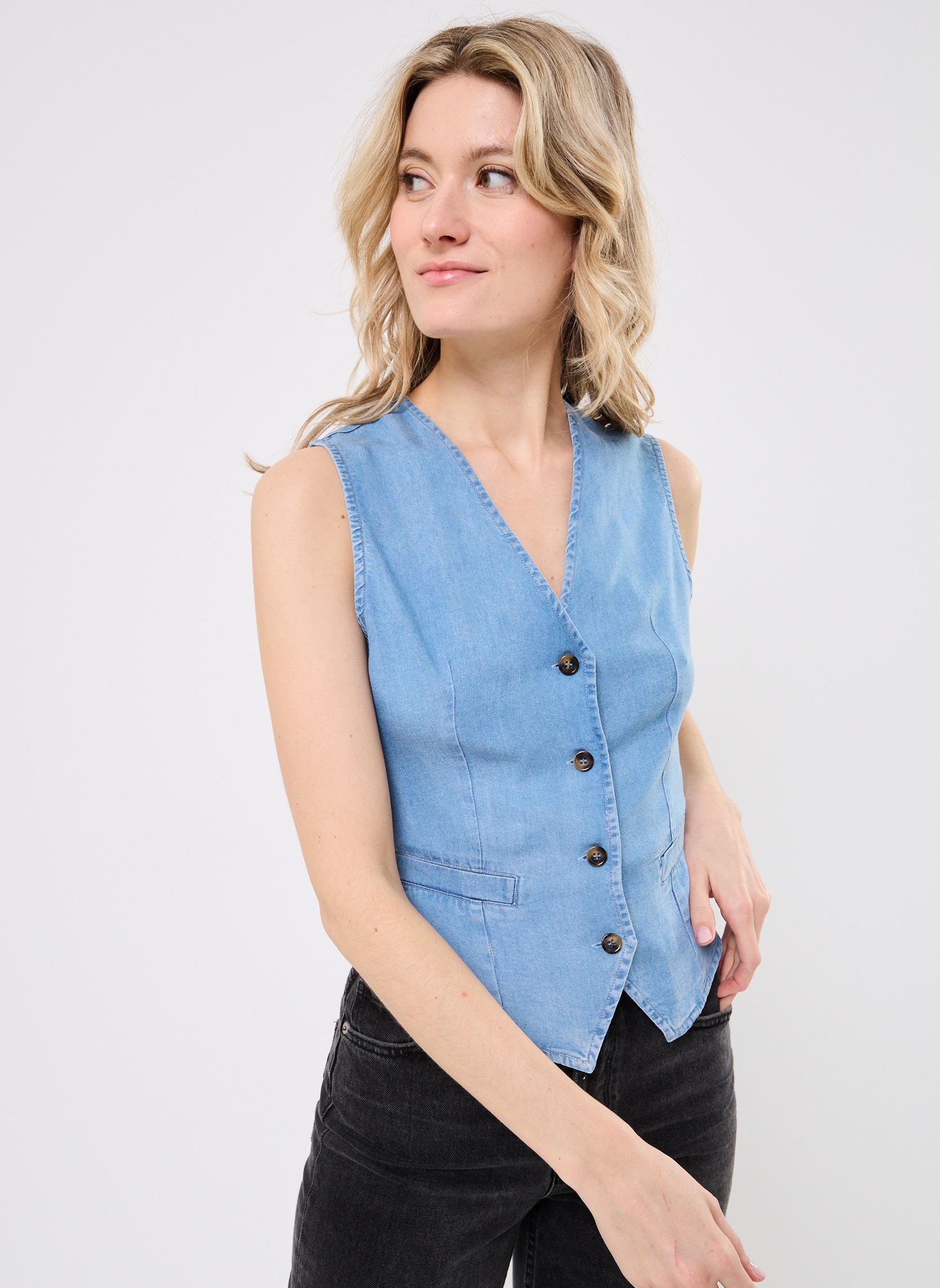 Bodywarmer VIC dames blauw La Petite Etoile Bodywarmer VIC dames blauw 88-STONE