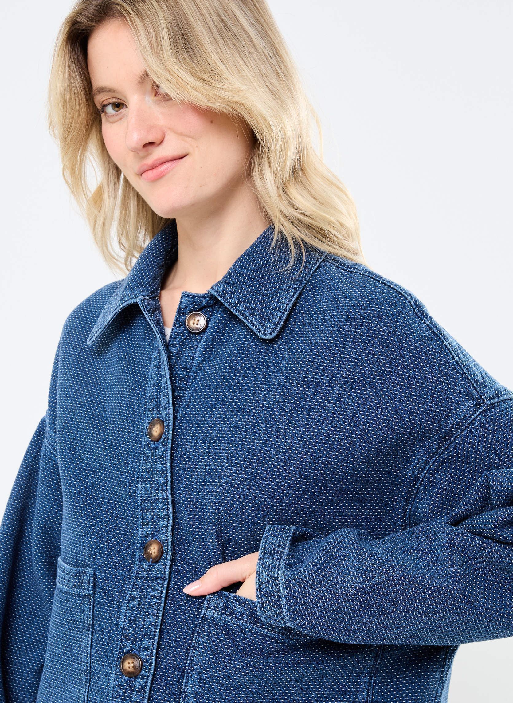 Jeansjacken VIRGINIE damen blau La Petite Etoile Jeansjacken VIRGINIE damen blau 20-BLEU DOT