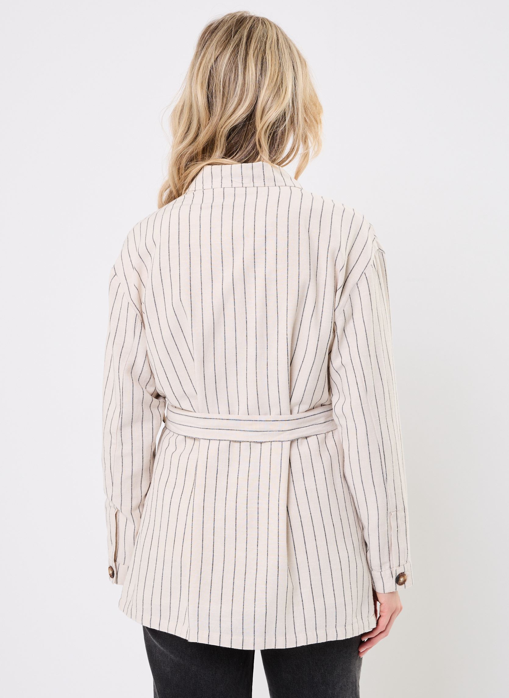 Vestes VOLCA femme blanc La Petite Etoile Vestes VOLCA femme blanc 11-RAYURE